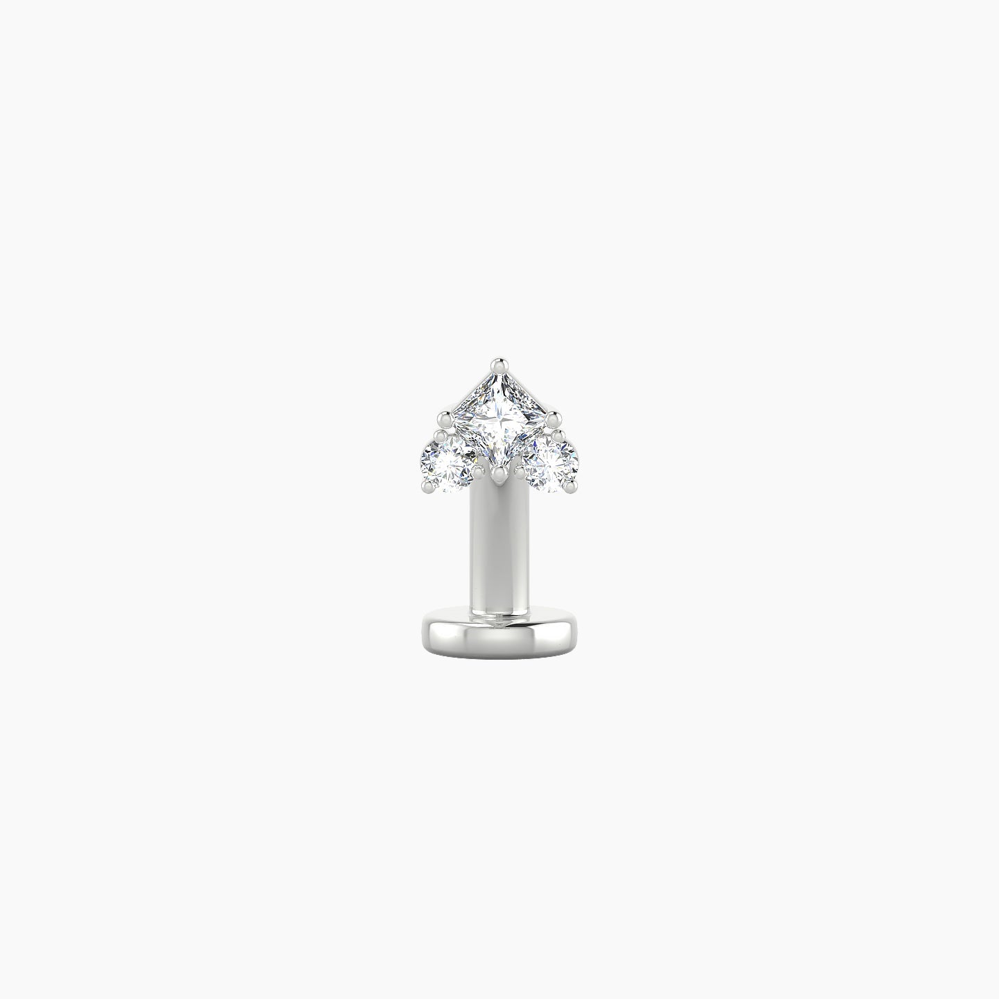 Ariana S | 18k White Gold 4.5 mm 8 mm Diamond Floating Navel Piercing