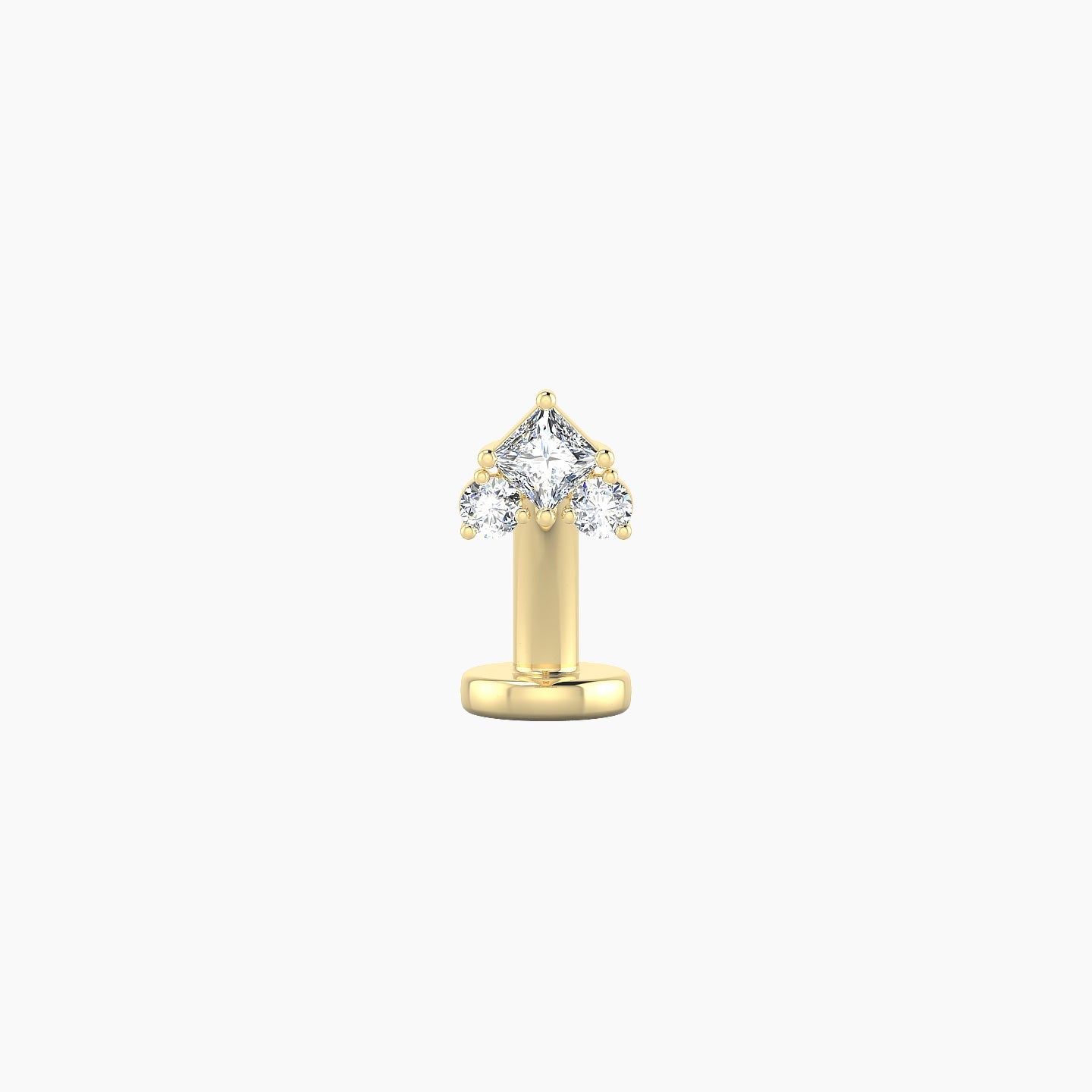 Ariana  S | 18k Yellow Gold 4.5 mm 8 mm Diamond Floating Navel Piercing