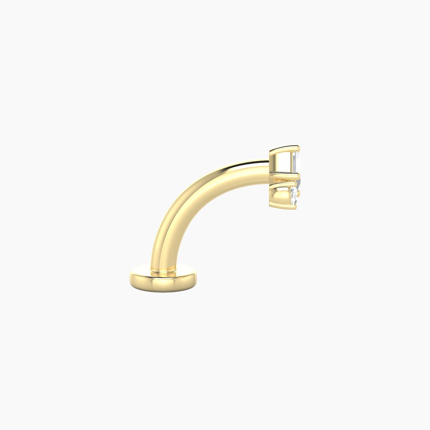 Ariana  S | 18k Yellow Gold 4.5 mm 8 mm Diamond Floating Navel Piercing