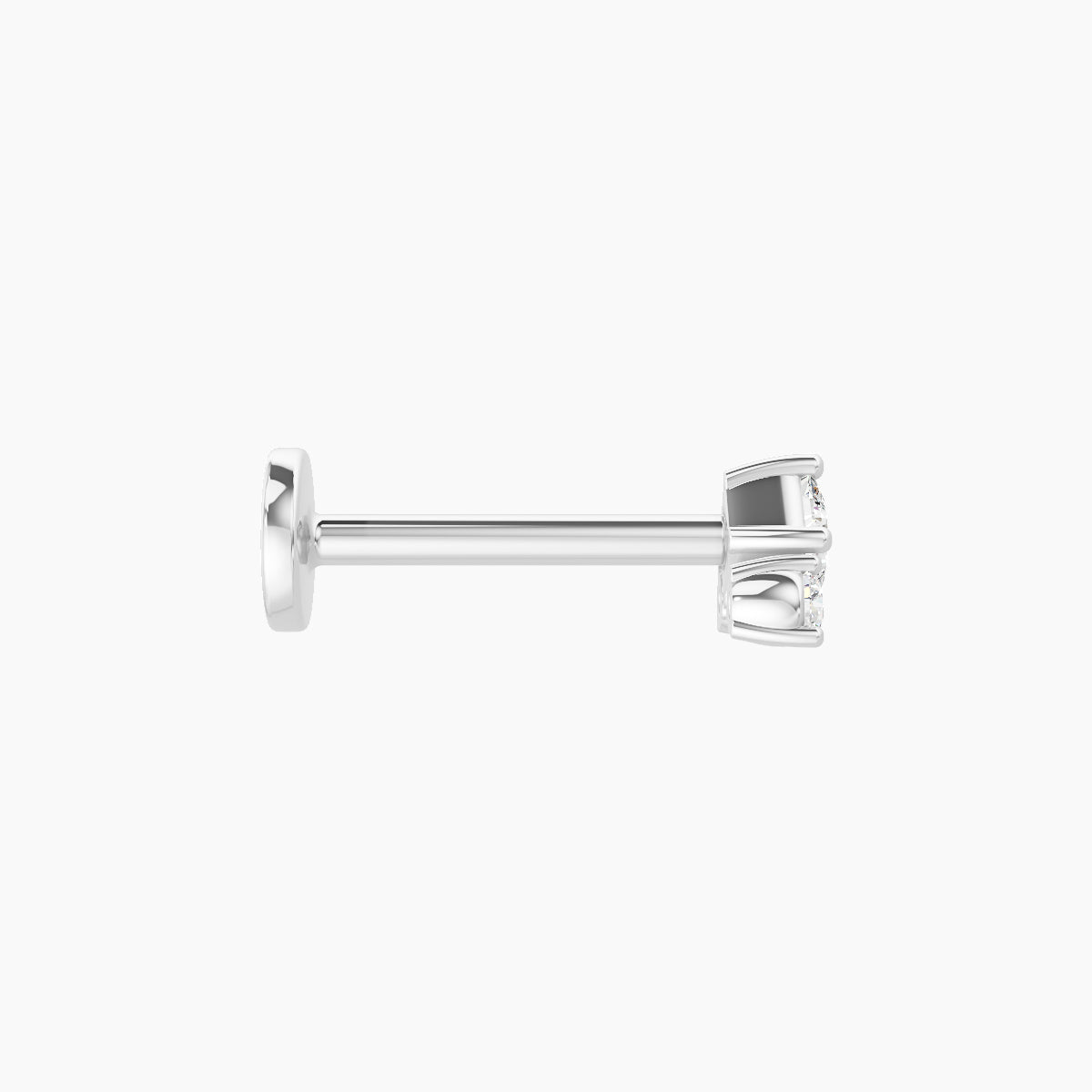 Ariana S | 18k White Gold 4.5 mm 8 mm Diamond Nose Piercing