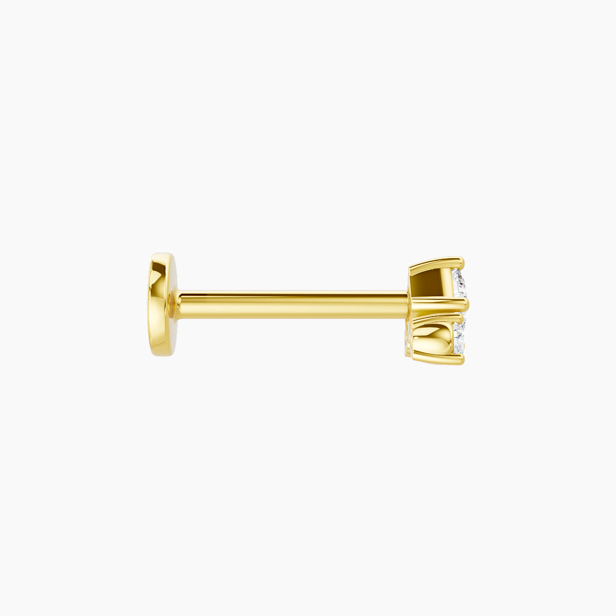 Ariana S | 18k Yellow Gold 4.5 mm 8 mm Diamond Nose Piercing