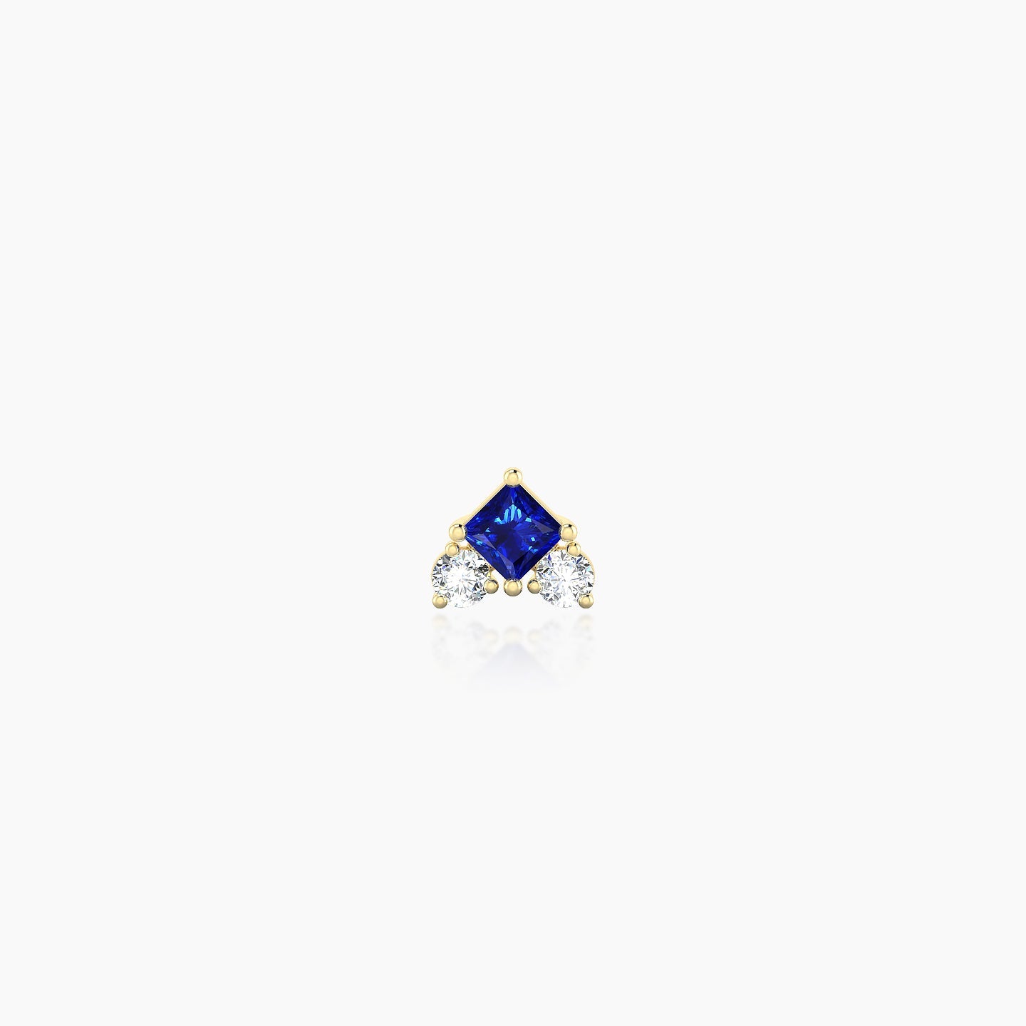 Ariana S | 18k Yellow Gold 8 mm 4.5 mm Sapphire & Diamond Piercing
