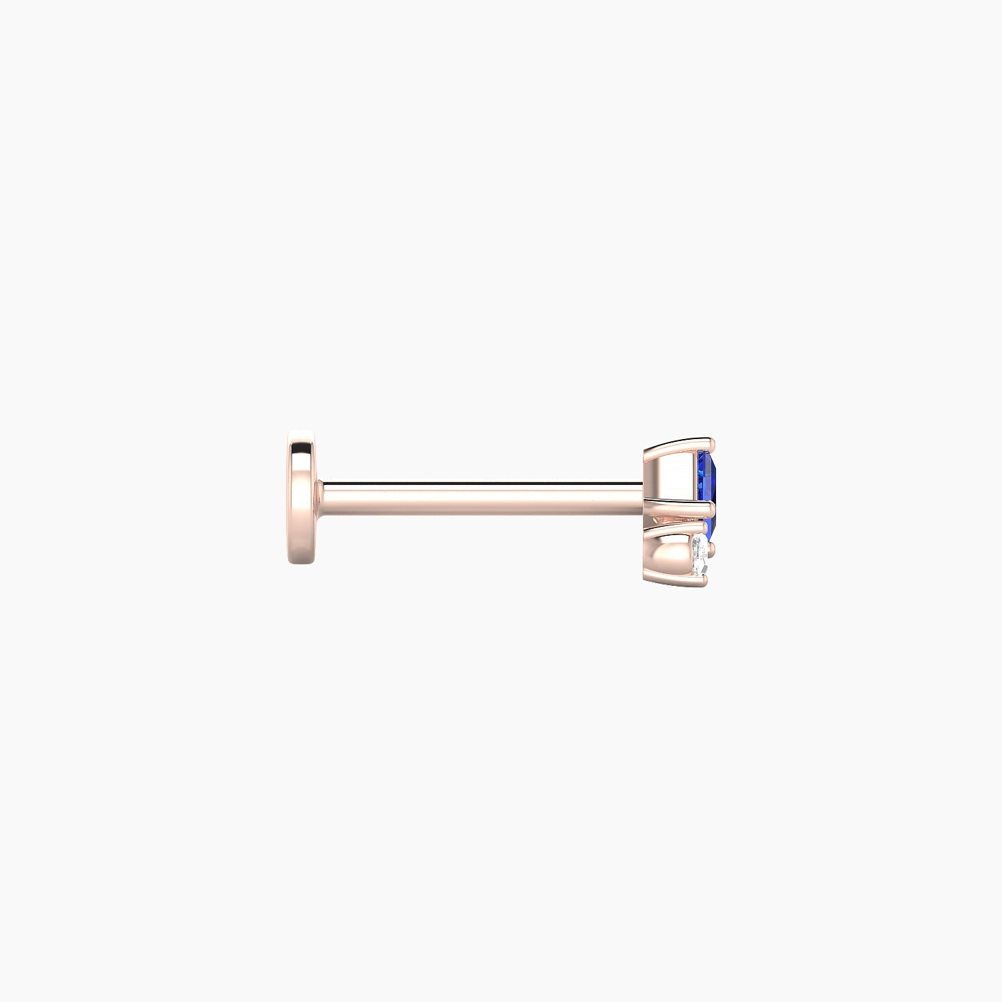 Ariana S | 18k Rose Gold 8 mm 4.5 mm Sapphire & Diamond Piercing