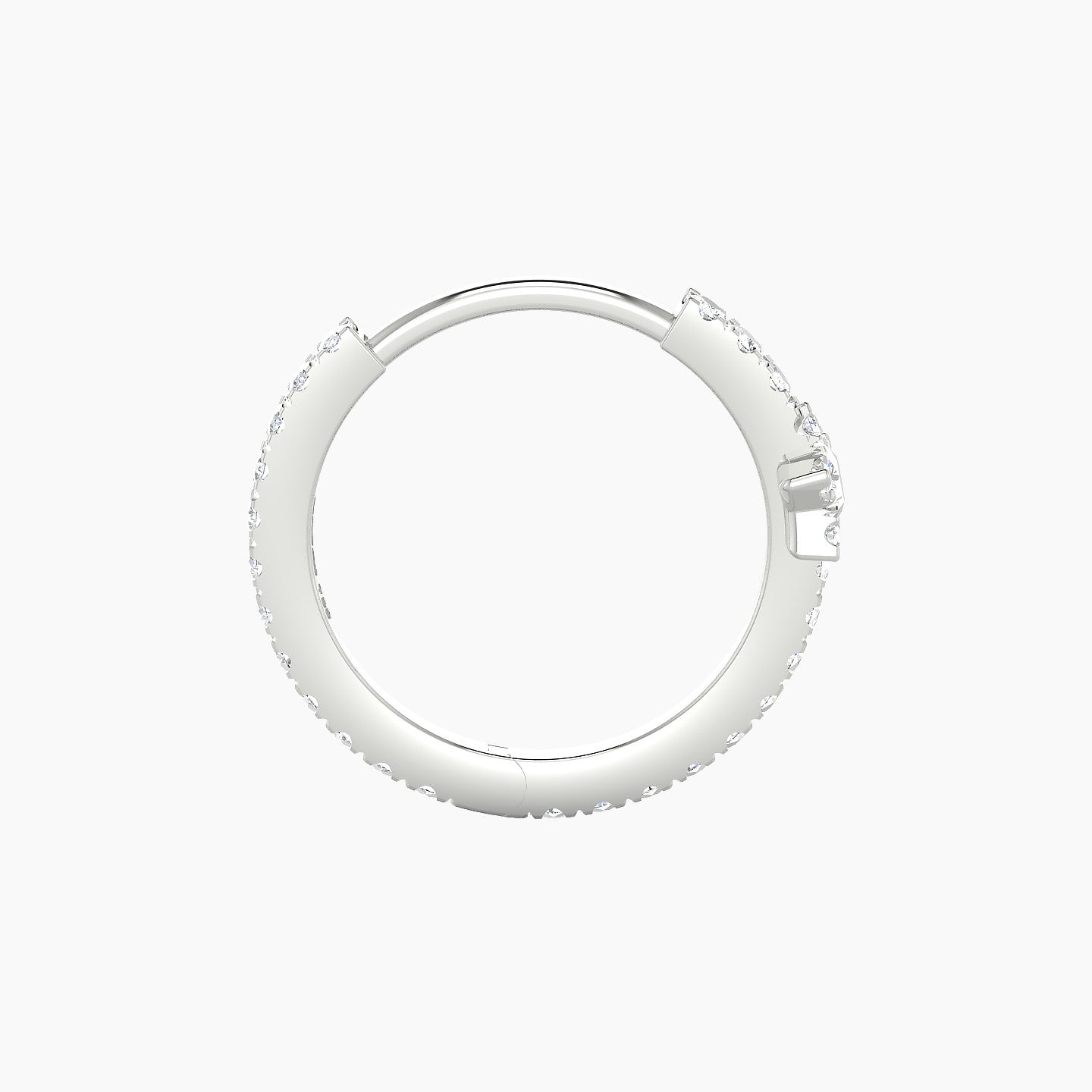 Asteria | 18k White Gold 11 mm Star Diamond Hoop Piercing