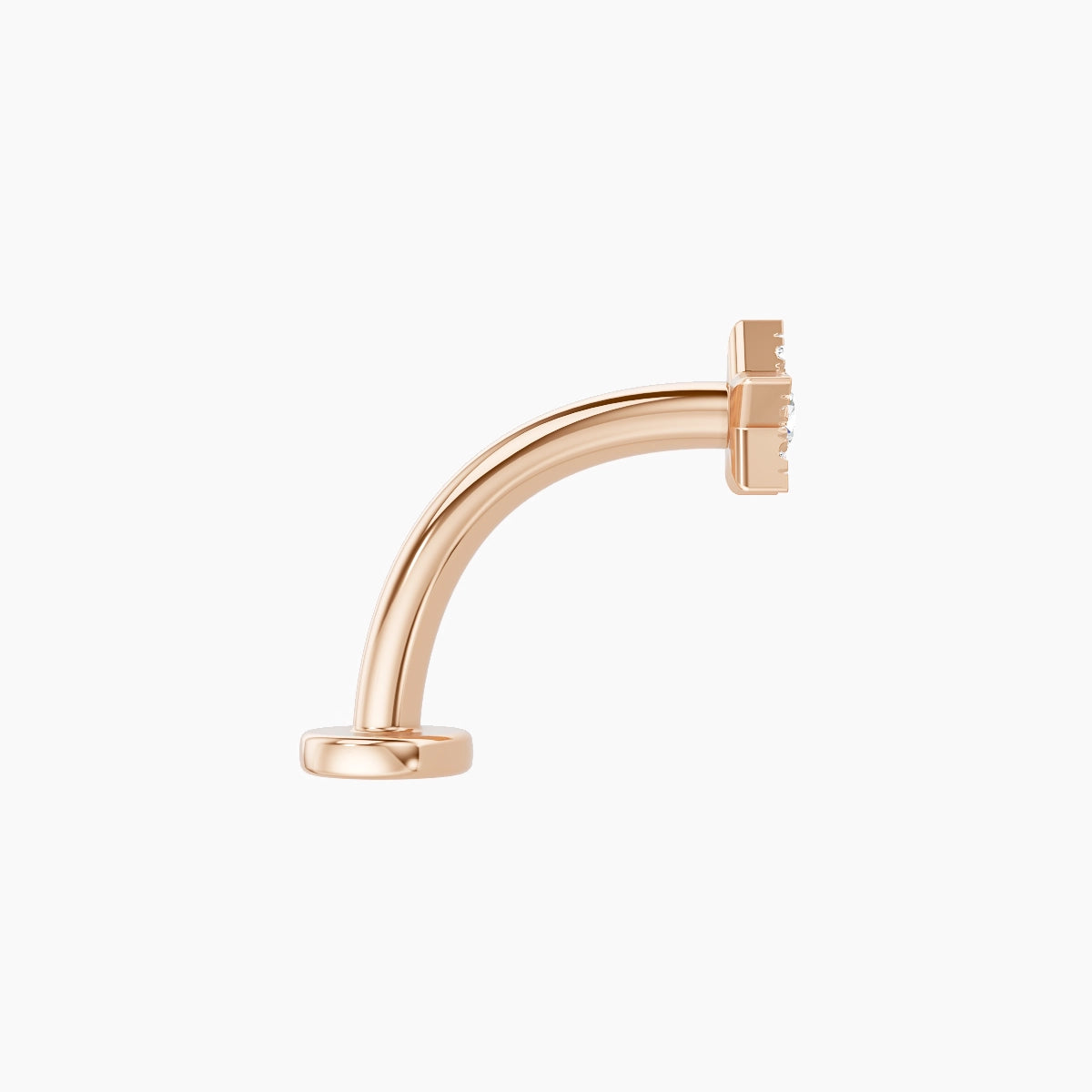 Asteria | 18k Rose Gold 4.5 mm 10 mm Star Diamond Floating Navel Piercing