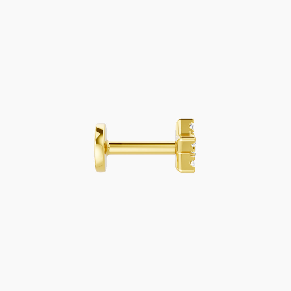 Asteria | 18k Yellow Gold 5 mm 5 mm Star Diamond Nose Piercing