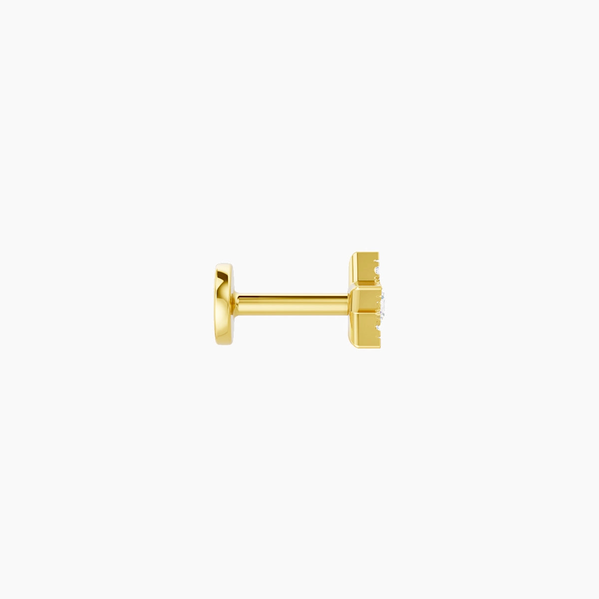 Asteria | 18k Yellow Gold 4.5 mm 5 mm Star Diamond Nose Piercing