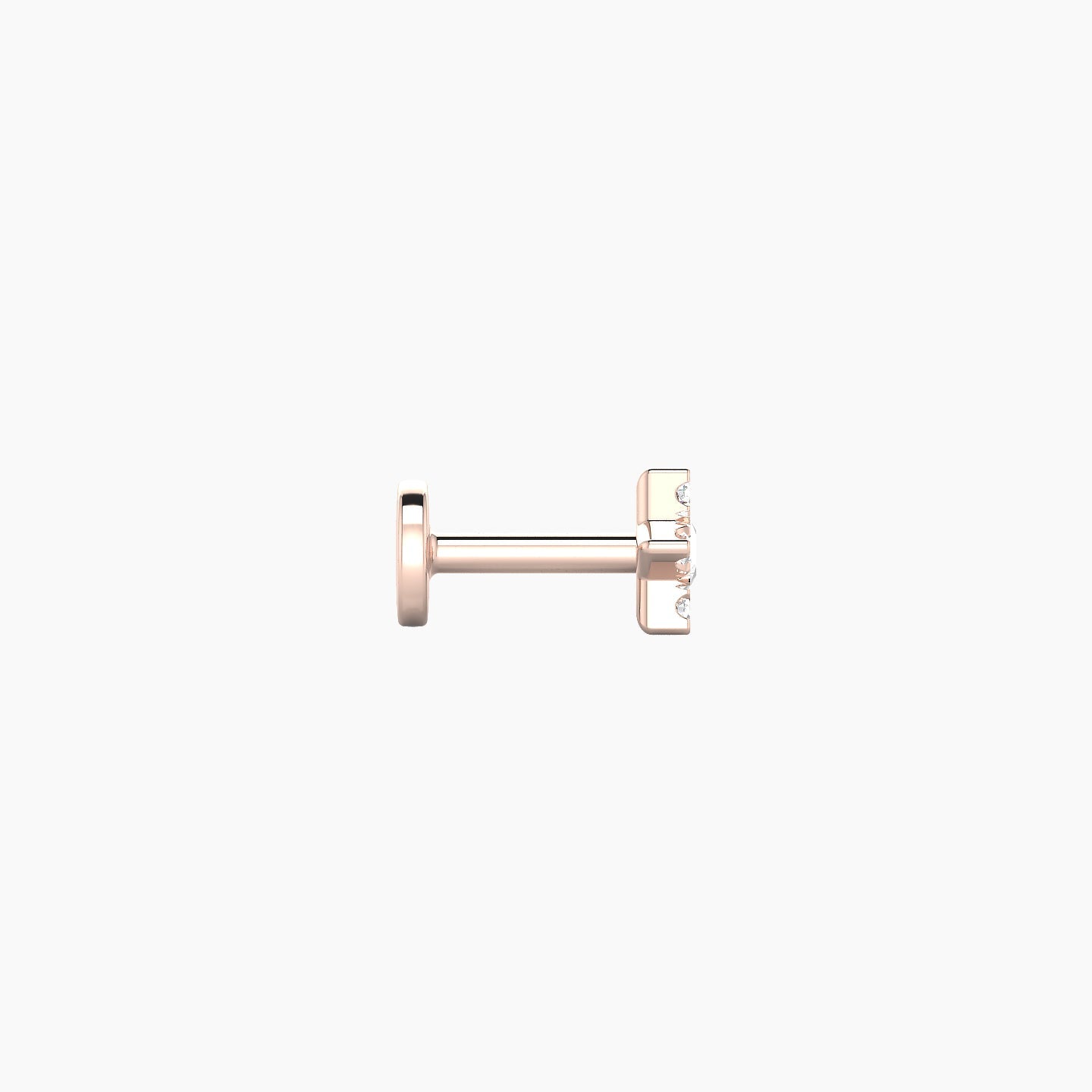 Asteria | 18k Rose Gold 5 mm 5 mm Star Diamond Nostril Piercing