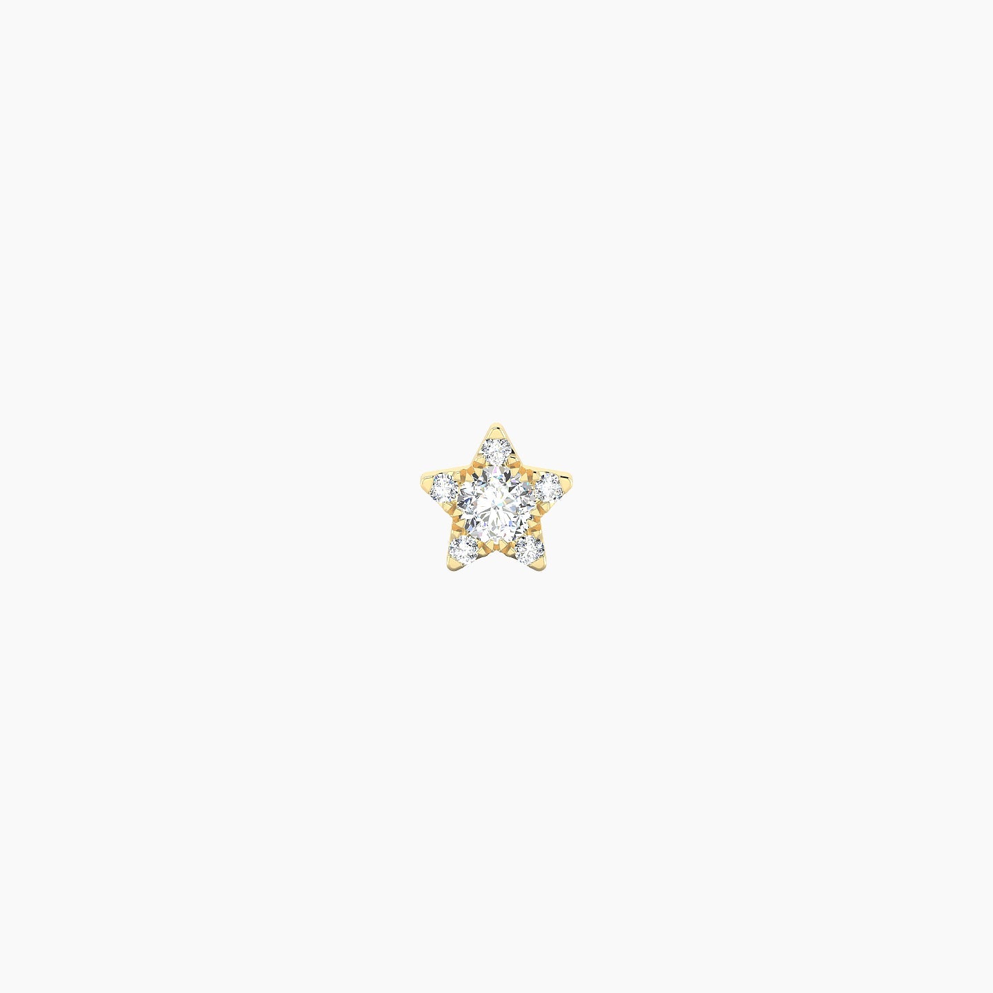 Asteria | 18k Yellow Gold 5 mm 5 mm Star Diamond Piercing
