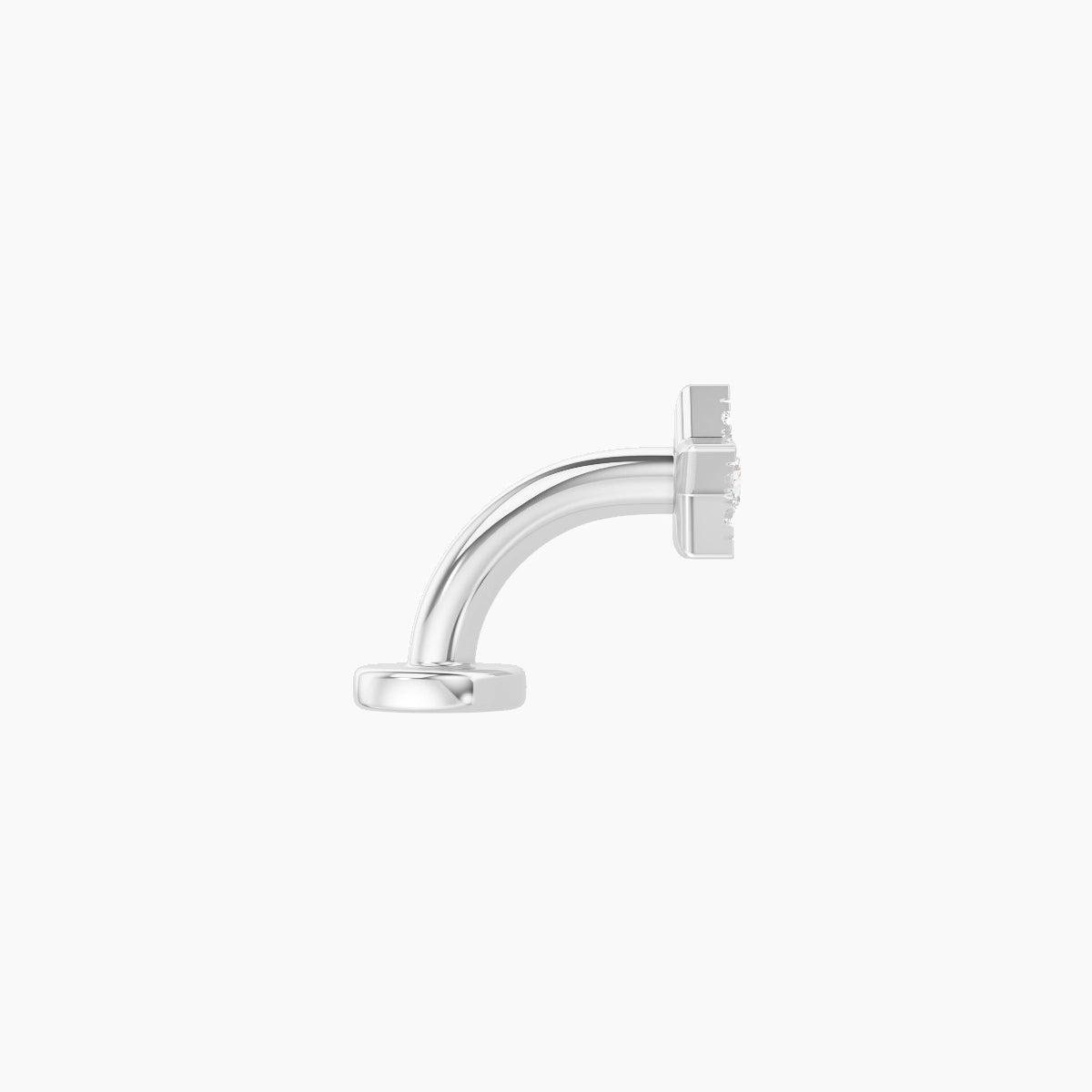 Asteria | 18k White Gold 4.5 mm 6 mm Star Diamond Floating Navel Piercing