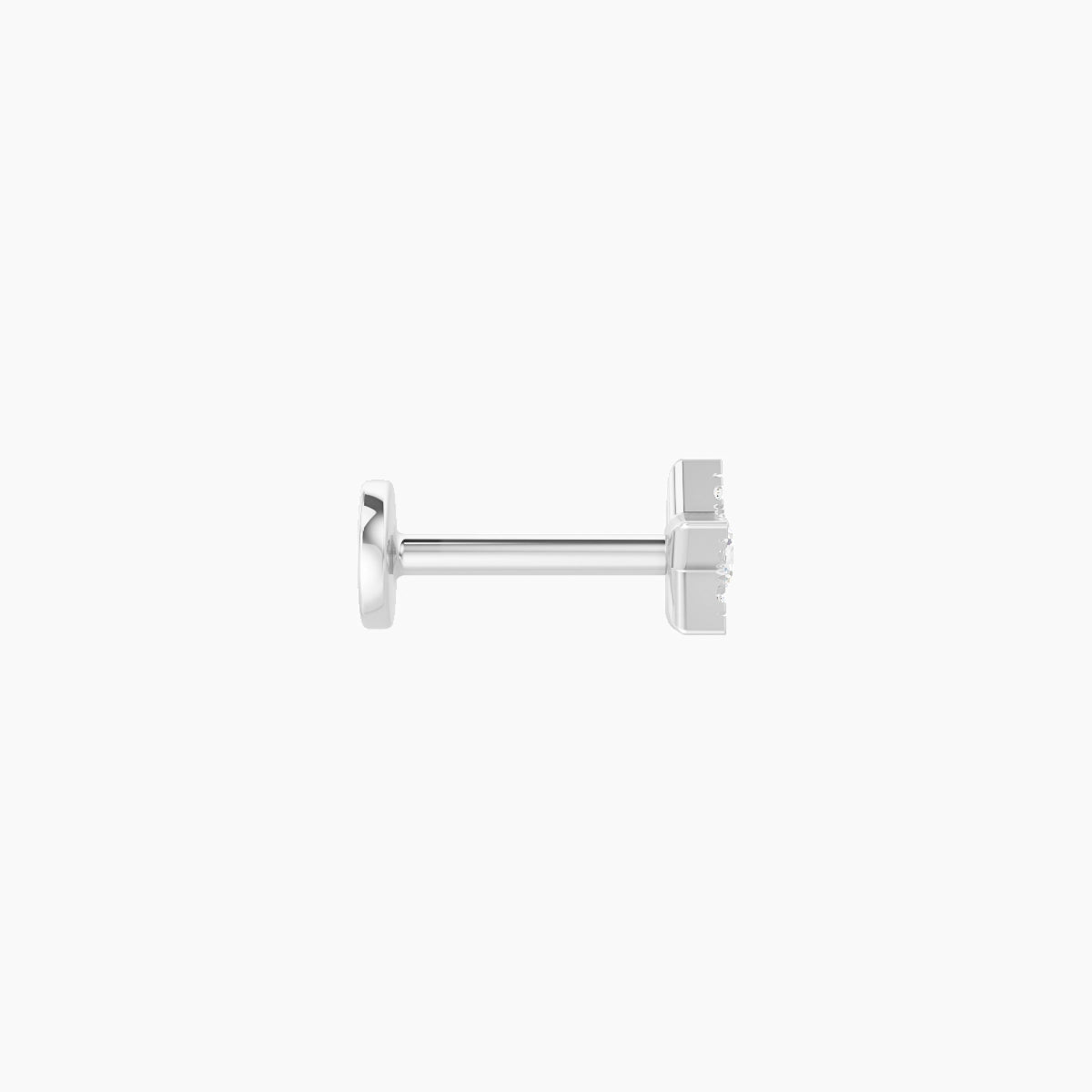 Asteria | 18k White Gold 4.5 mm 6.5 mm Star Diamond Nose Piercing
