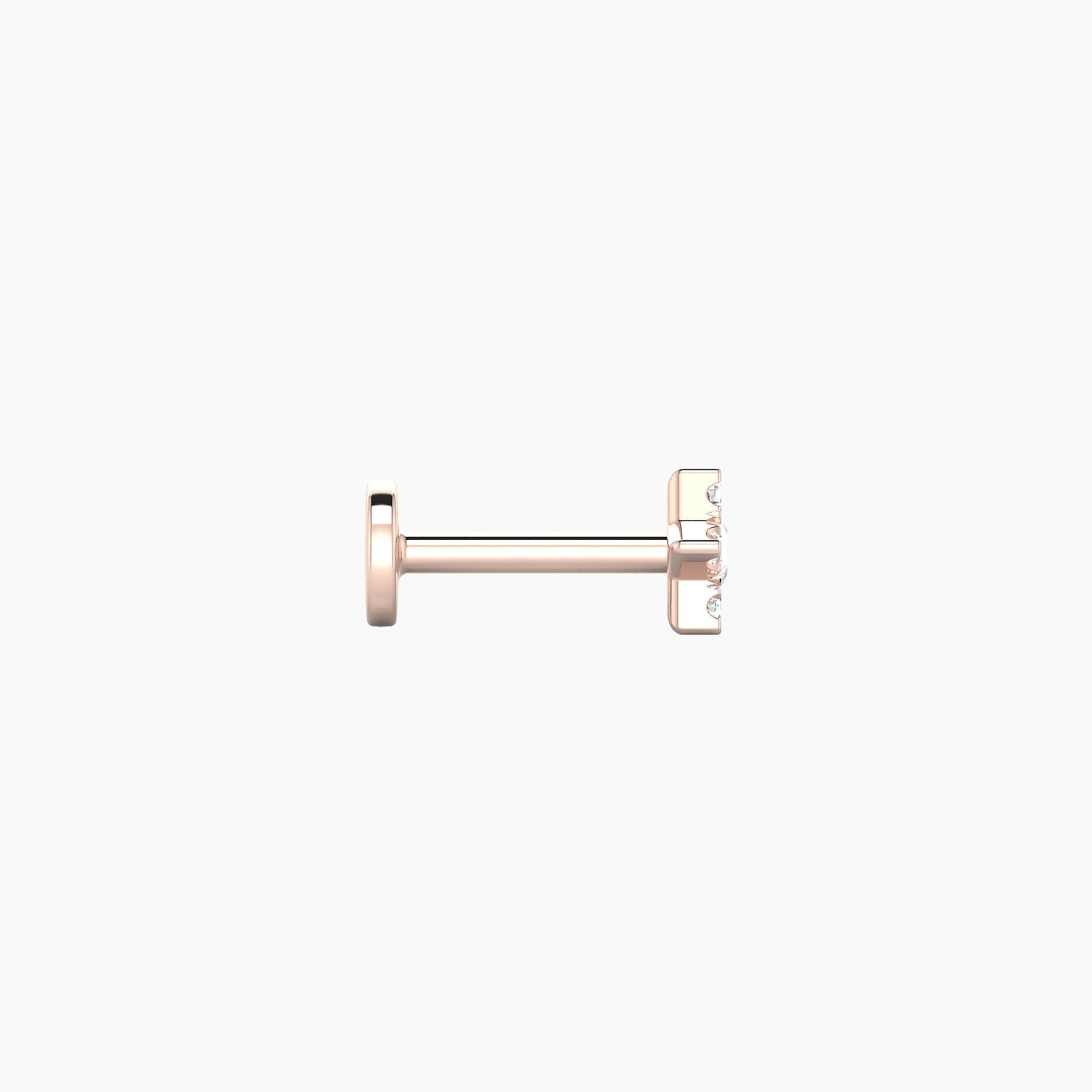 Asteria | 18k Rose Gold 5 mm 6.5 mm Star Diamond Nostril Piercing