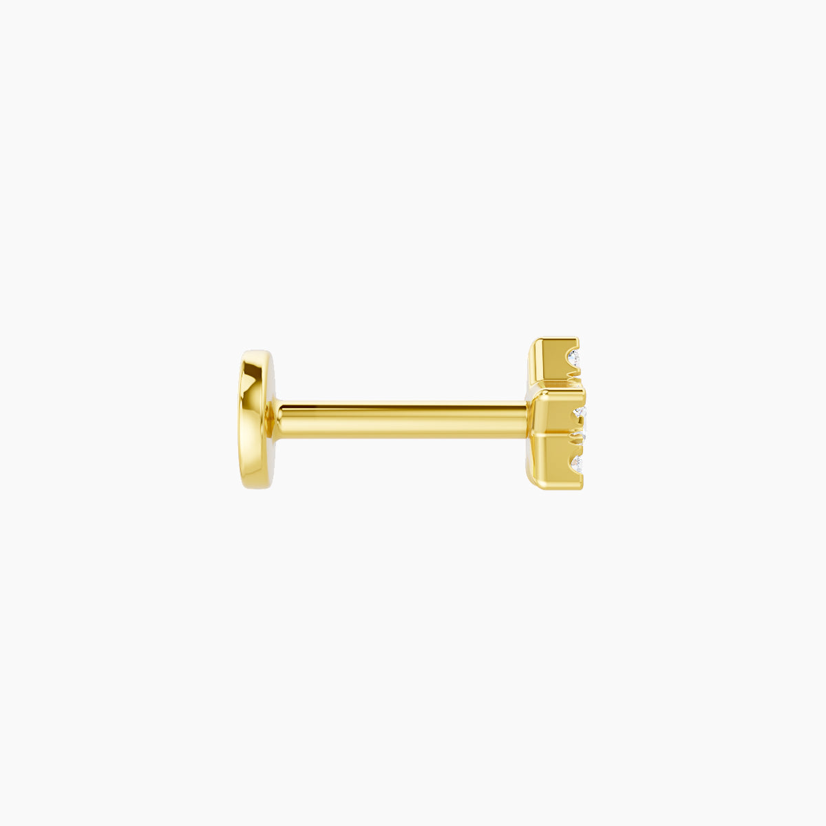 Asteria | 18k Yellow Gold 5 mm 6.5 mm Star Diamond Piercing