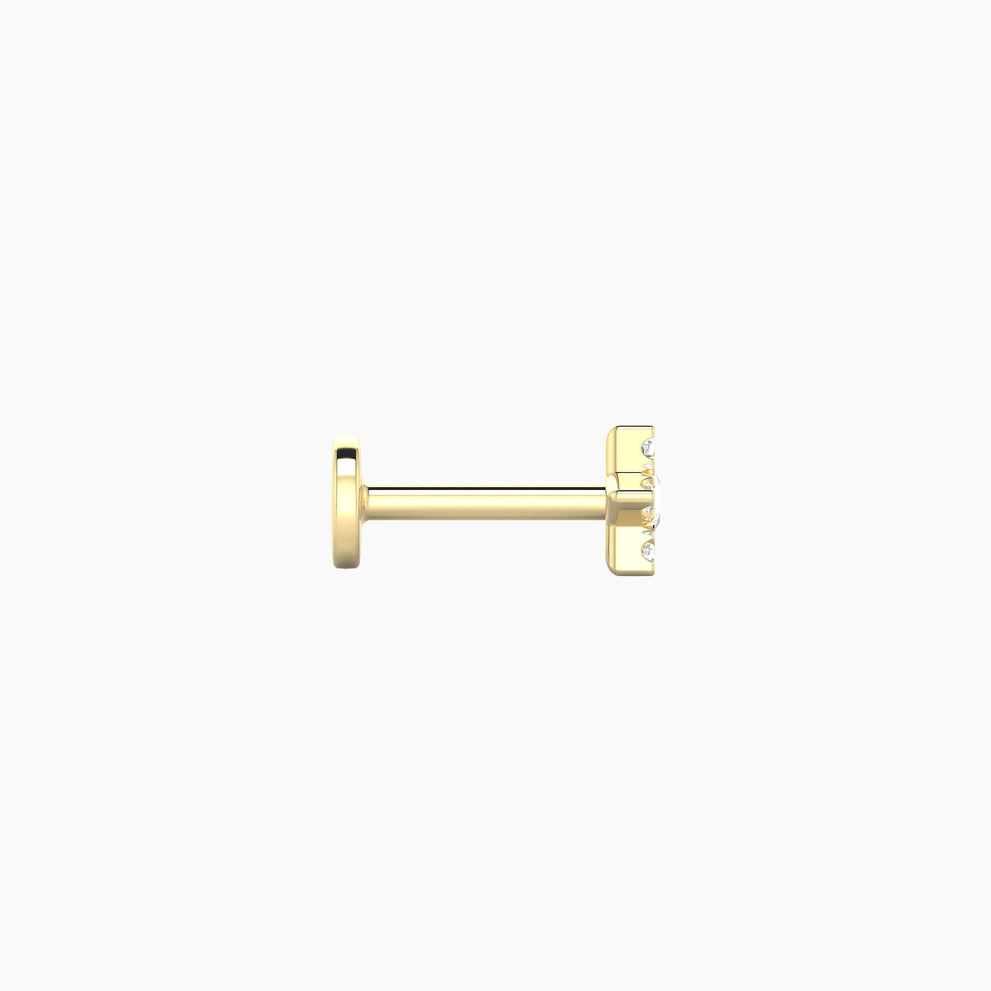 Asteria | 18k Yellow Gold 5 mm 6.5 mm Star Diamond Piercing