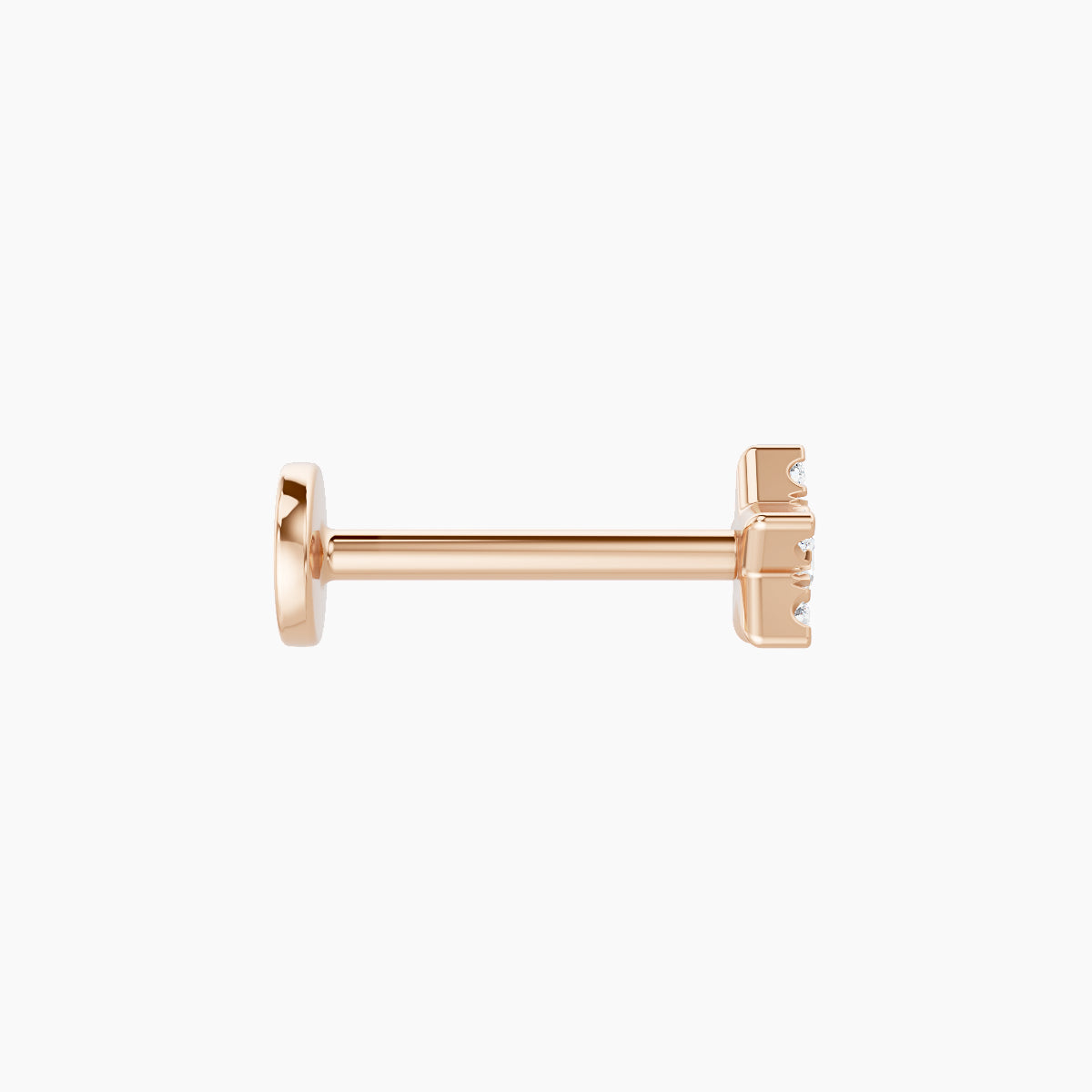 Asteria | 18k Rose Gold 5 mm 8 mm Star Diamond Nose Piercing