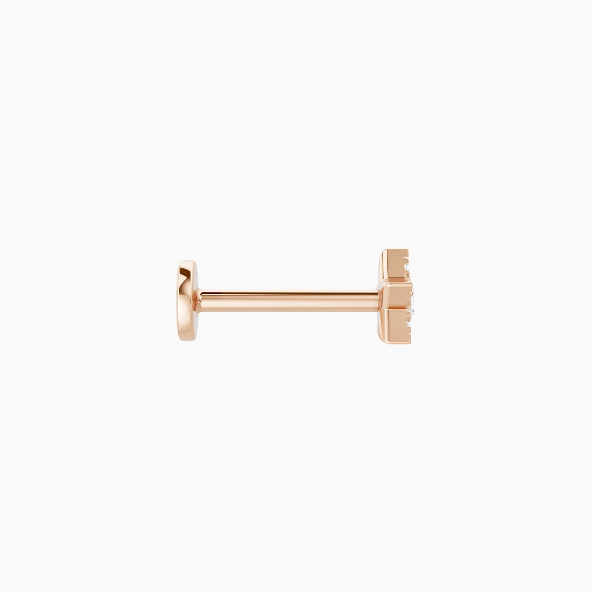 Asteria | 18k Rose Gold 4.5 mm 8 mm Star Diamond Nose Piercing