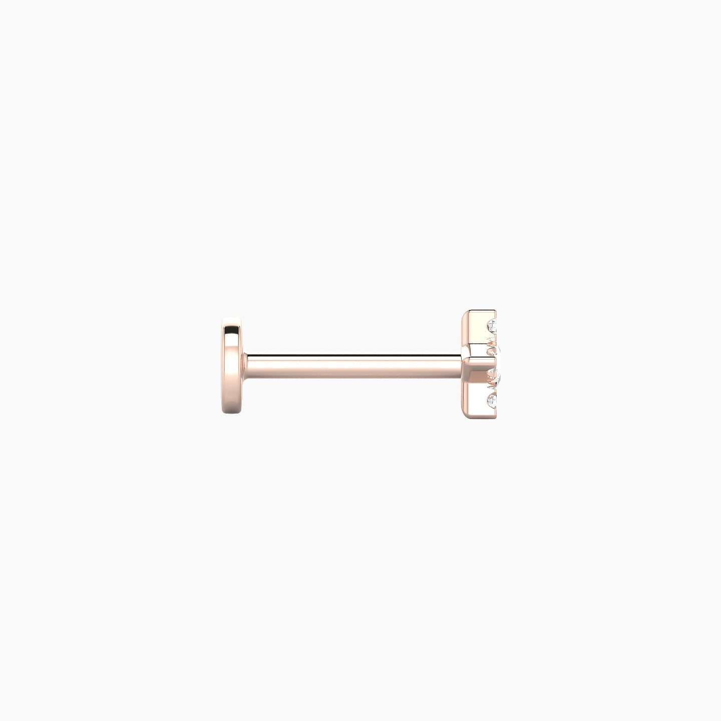 Asteria | 18k Rose Gold 5 mm 8 mm Star Diamond Nostril Piercing