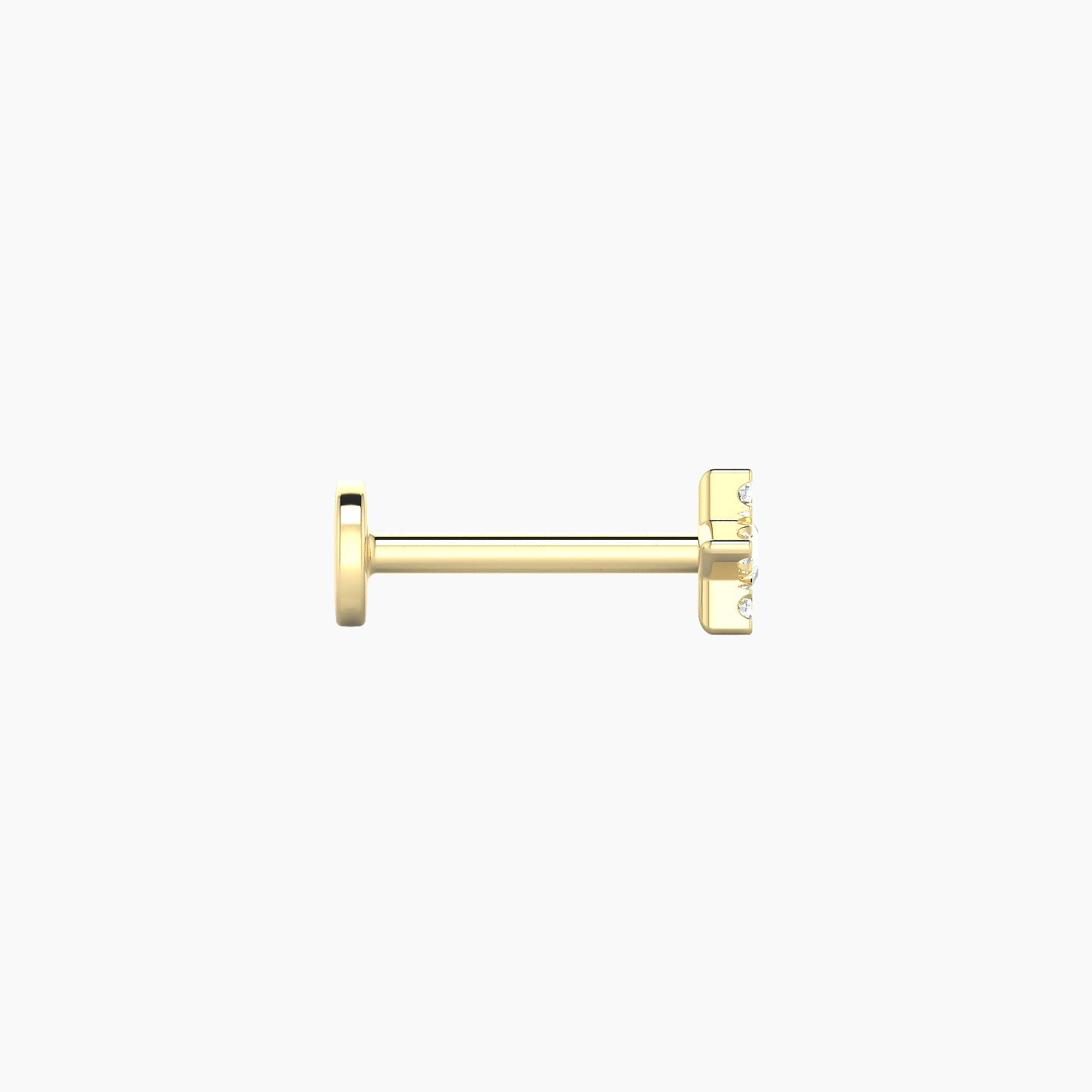 Asteria | 18k Yellow Gold 5 mm 8 mm Star Diamond Piercing