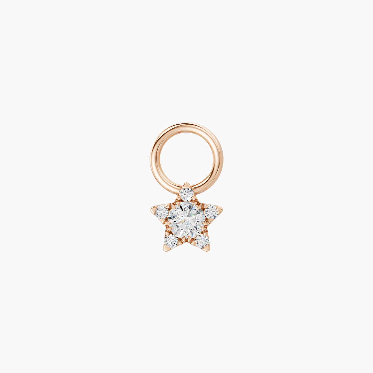 Asteria | 18k Rose Gold 5 mm Star Diamond Charm