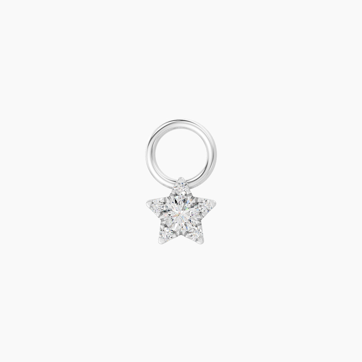 Asteria | 18k White Gold 5 mm Star Diamond Charm