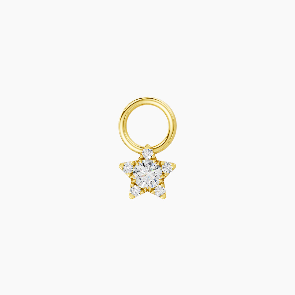 Asteria | 18k Yellow Gold 5 mm Star Diamond Charm