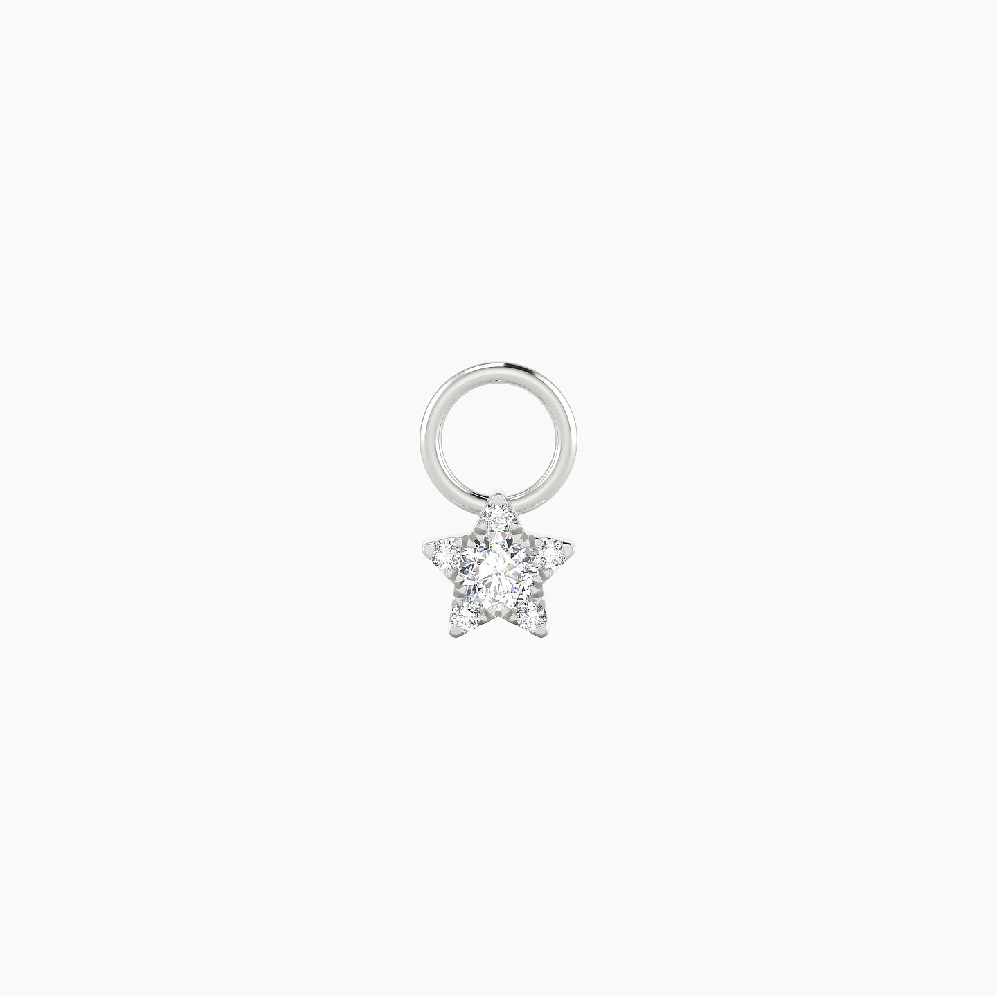 Asteria | 18k White Gold 5 mm Star Diamond Charm