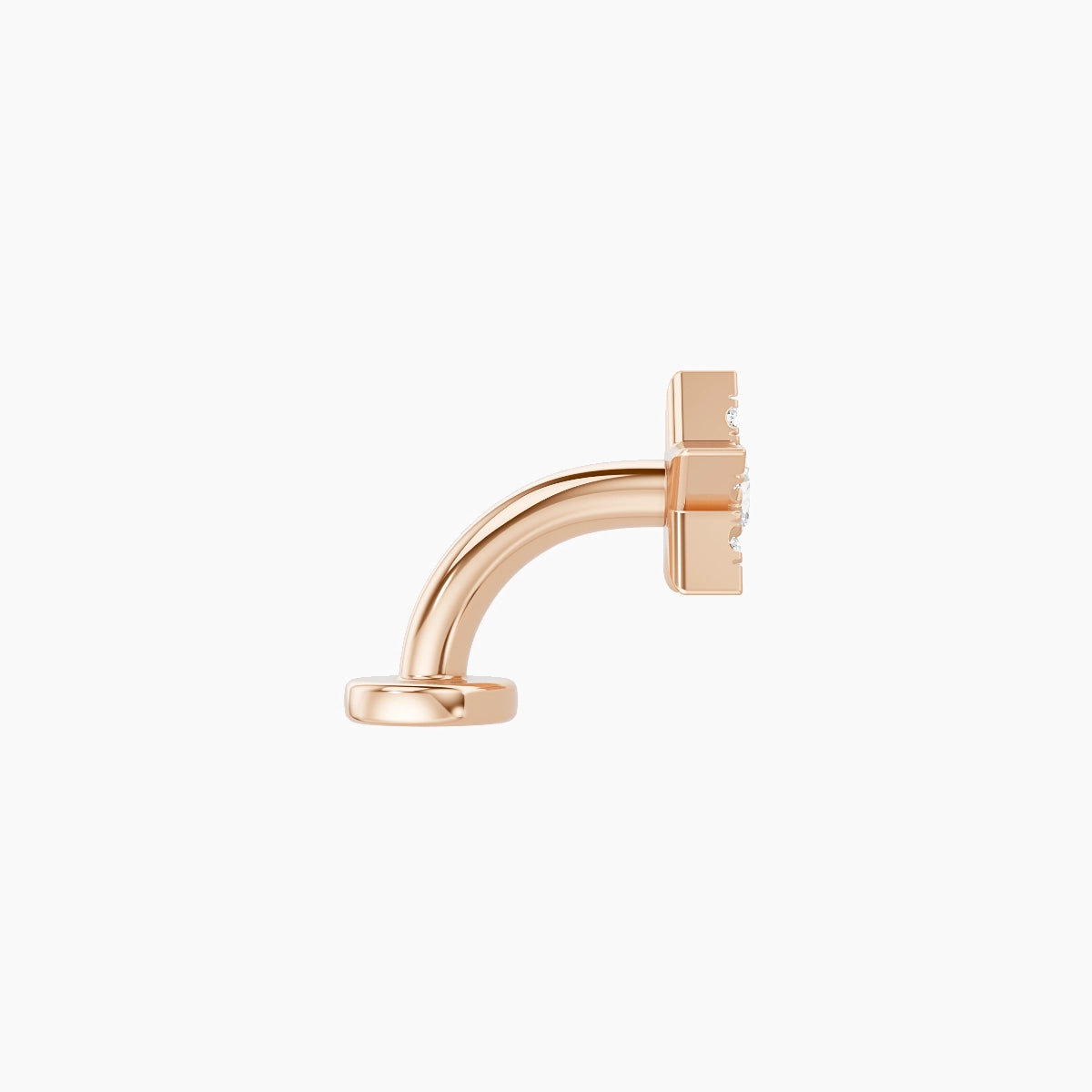 Asteria | 18k Rose Gold 5.6 mm 6 mm Star Diamond Floating Navel Piercing