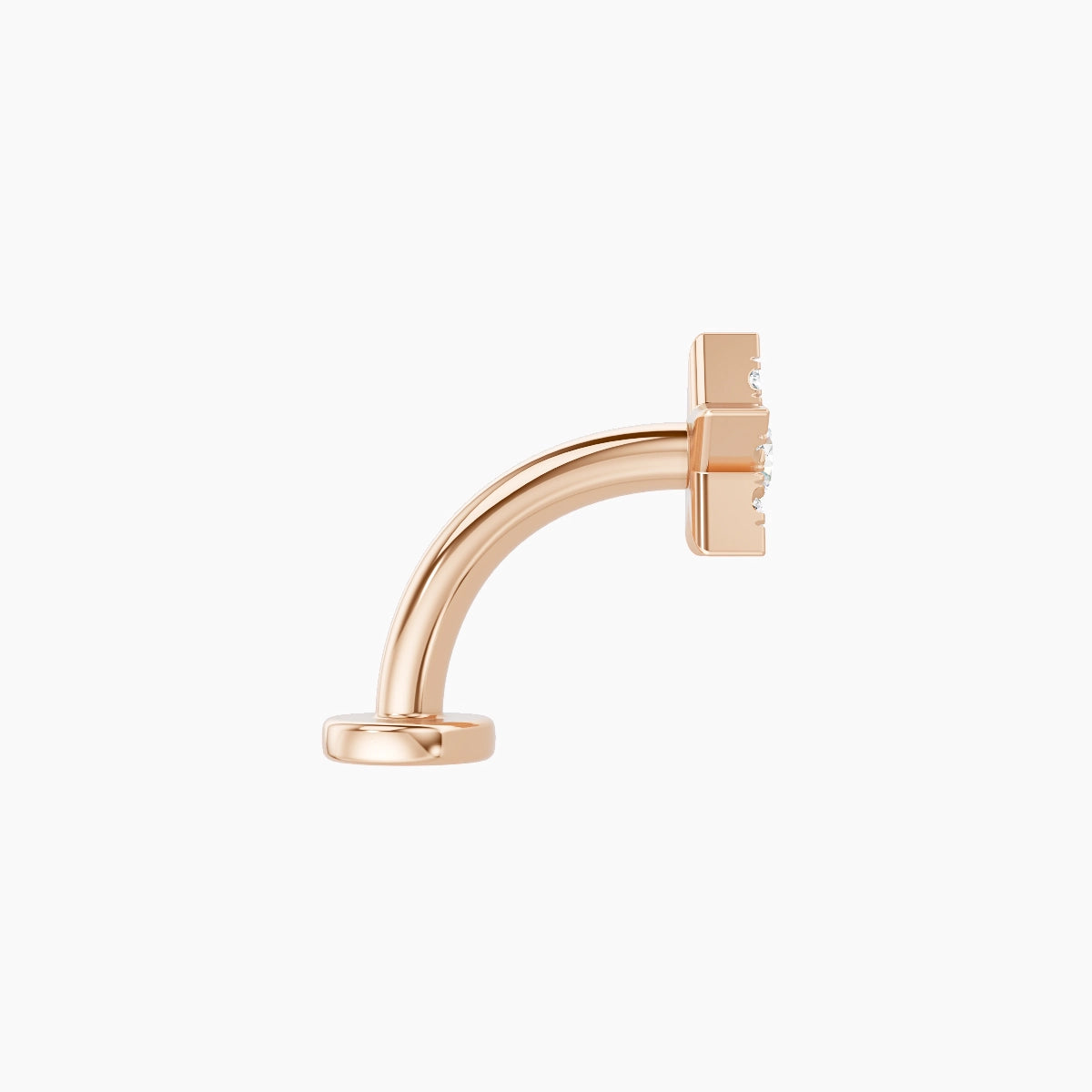 Asteria | 18k Rose Gold 5.6 mm 8 mm Star Diamond Floating Navel Piercing