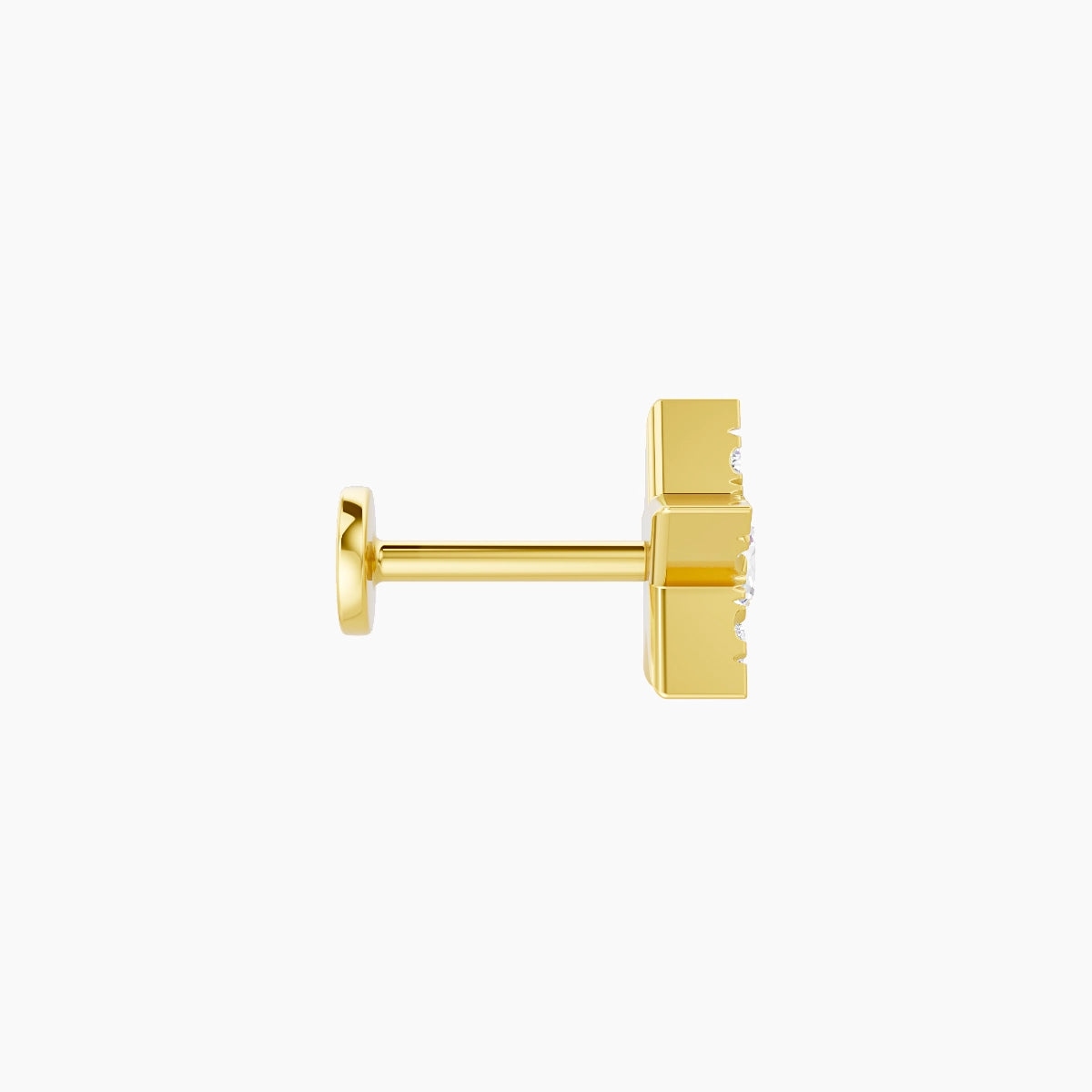 Asteria | 18k Yellow Gold 7.4 mm 6.5 mm Star Diamond Nose Piercing