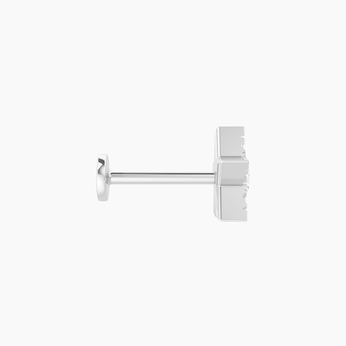 Asteria | 18k White Gold 7.4 mm 8 mm Star Diamond Nose Piercing
