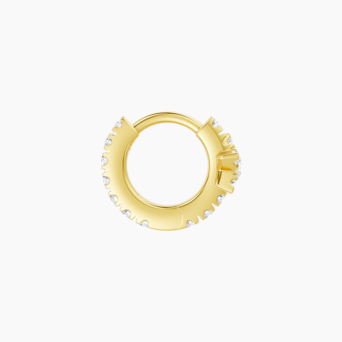 Asteria | 18k Yellow Gold 5 mm Star Diamond Hoop Piercing