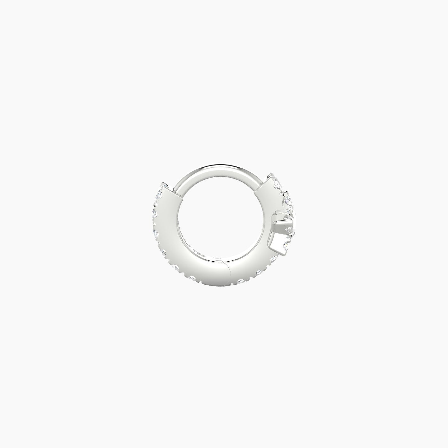 Asteria | 18k White Gold 5 mm Star Diamond Hoop Piercing