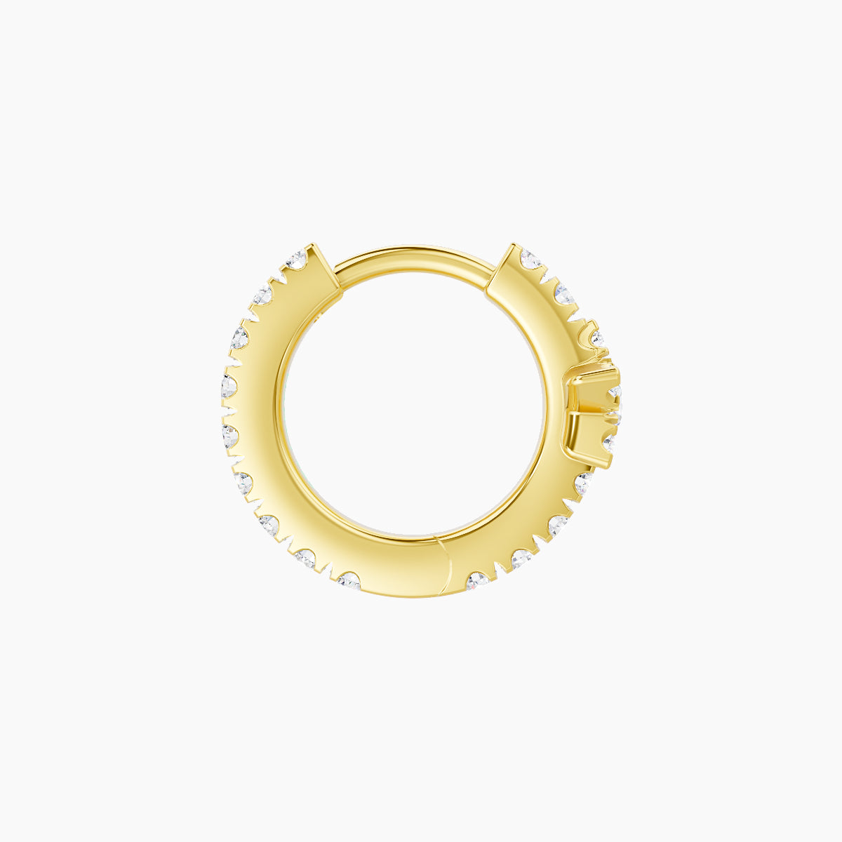 Asteria | 18k Yellow Gold 6.5 mm Star Diamond Hoop Piercing
