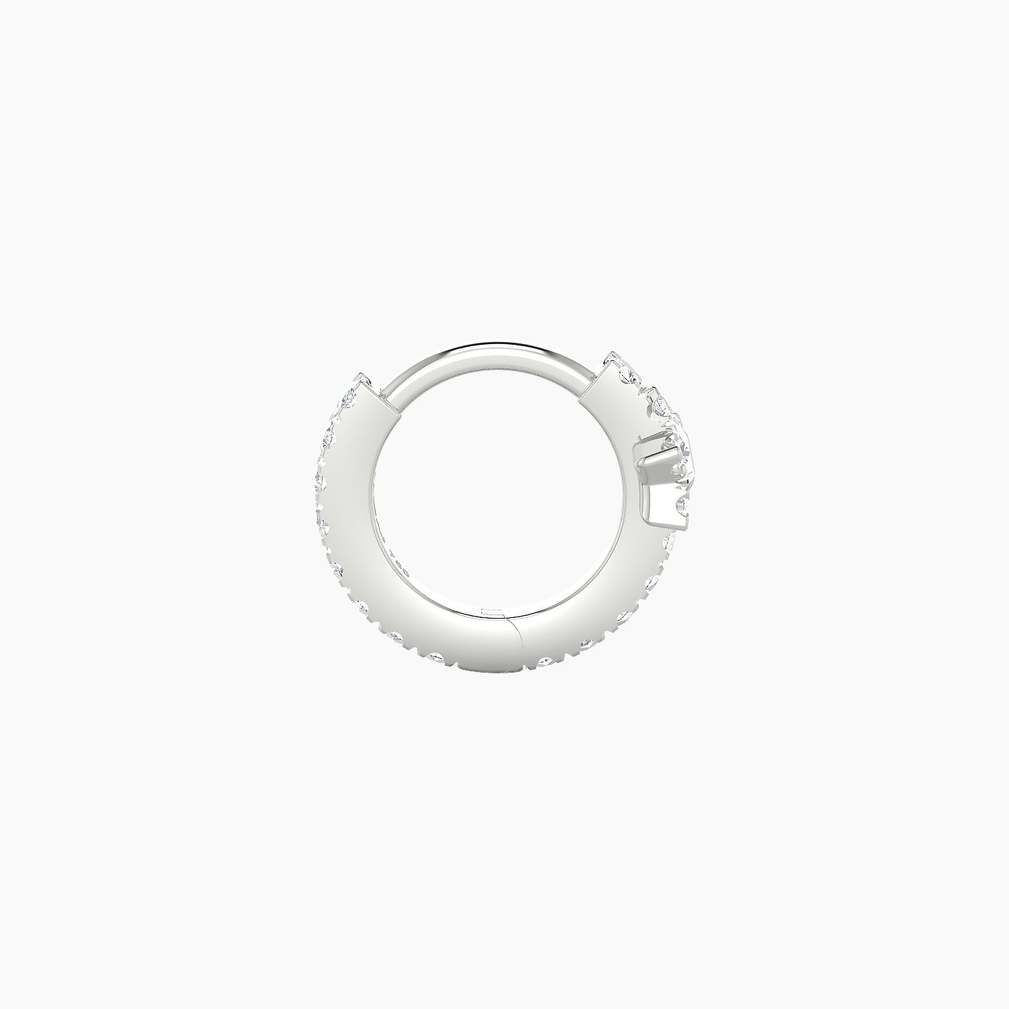 Asteria | 18k White Gold 6.5 mm Star Diamond Nose Ring Piercing