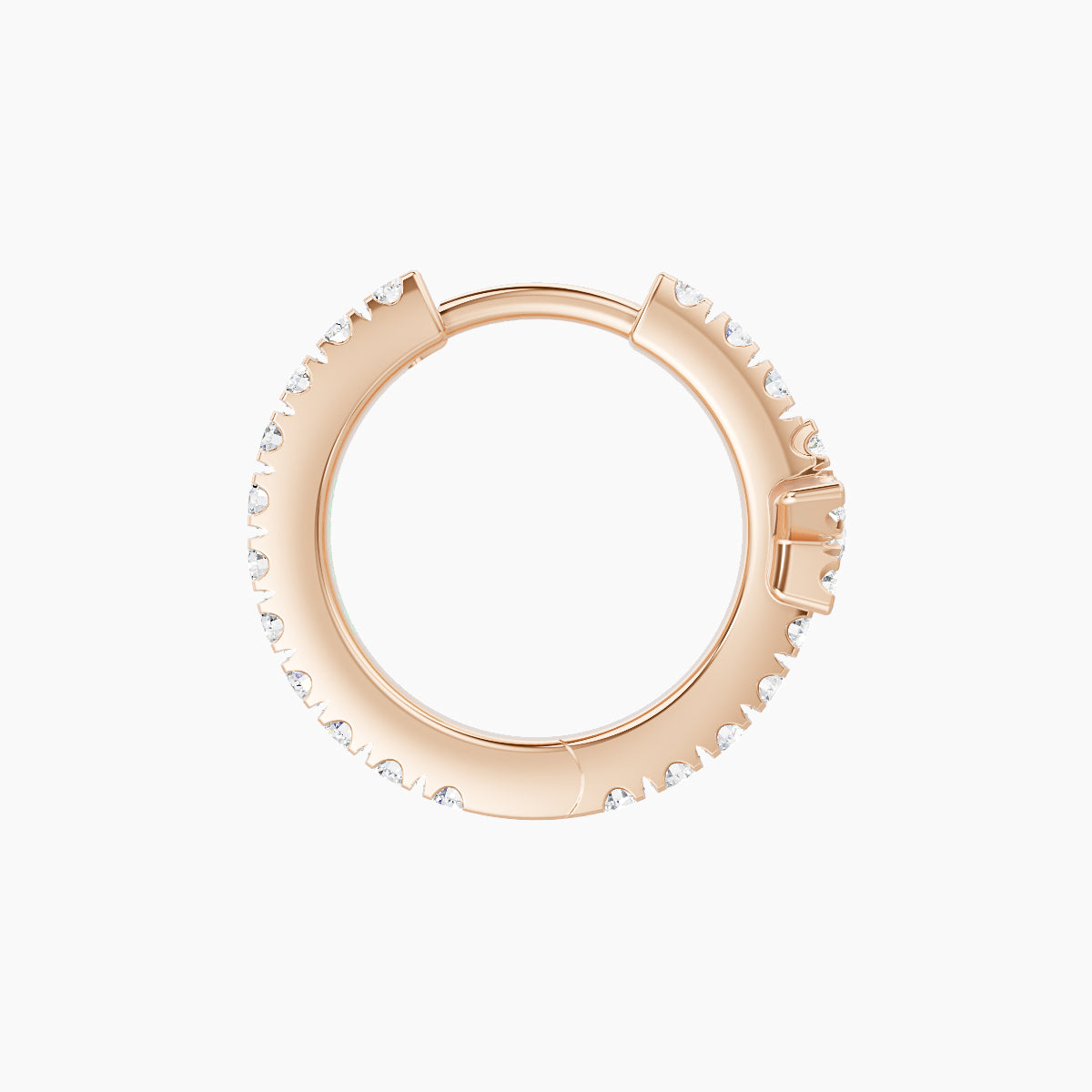 Asteria | 18k Rose Gold 8 mm Star Diamond Hoop Piercing