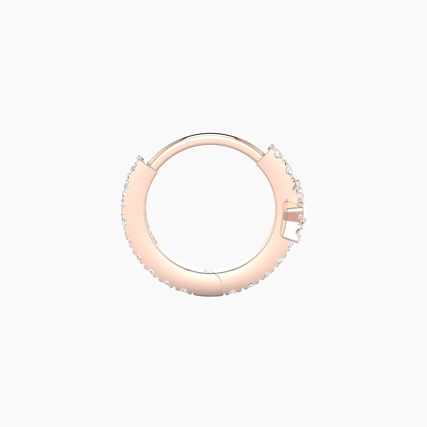Asteria | 18k Rose Gold 8 mm Star Diamond Nose Ring Piercing