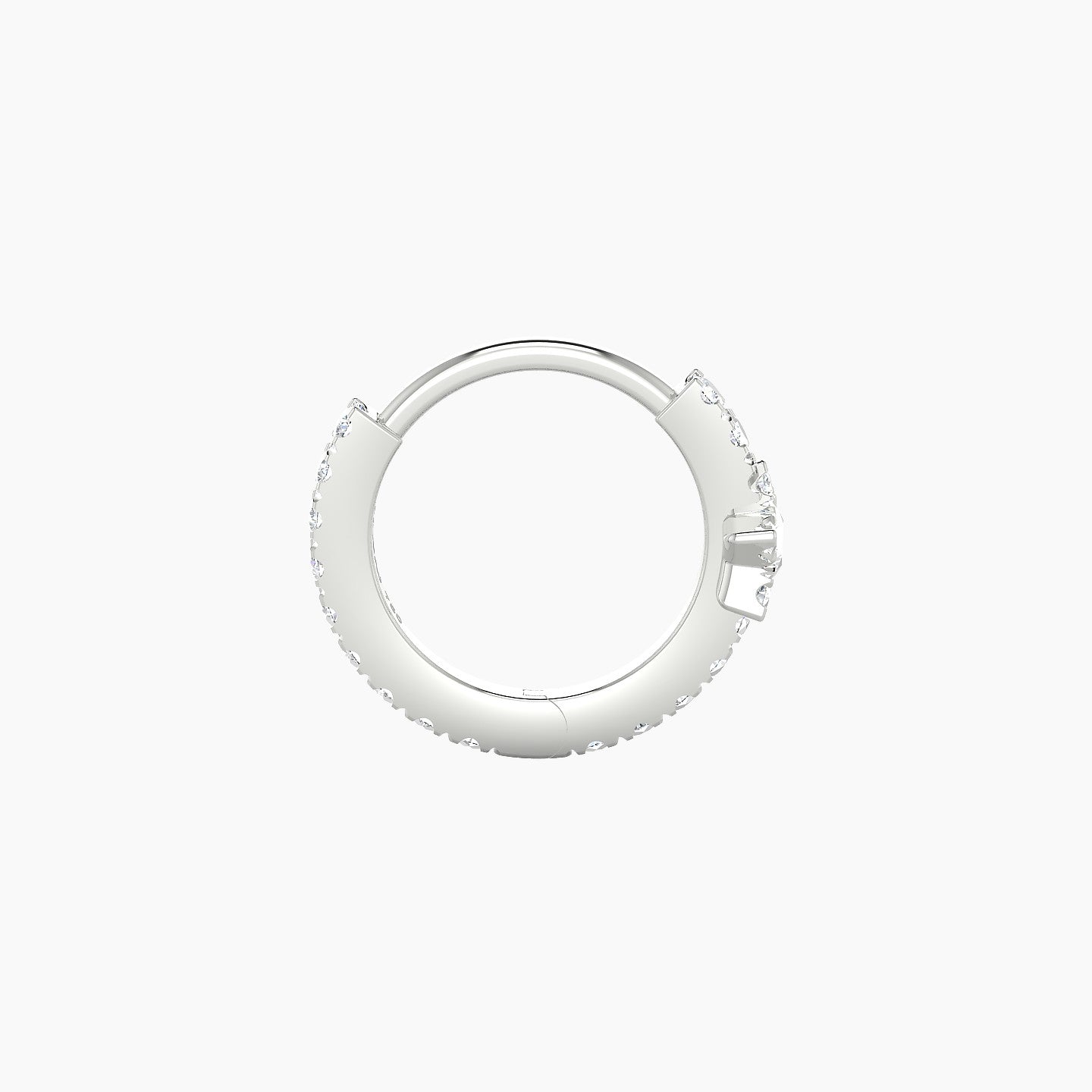 Asteria | 18k White Gold 8 mm Star Diamond Nose Ring Piercing