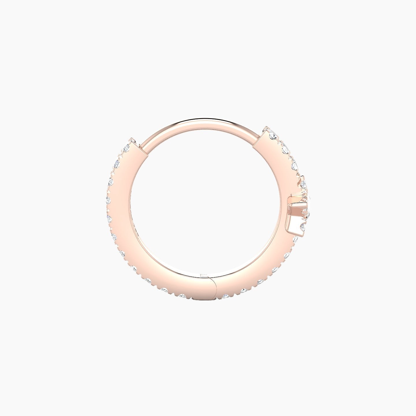 Asteria | 18k Rose Gold 9.5 mm Star Diamond Nose Ring Piercing