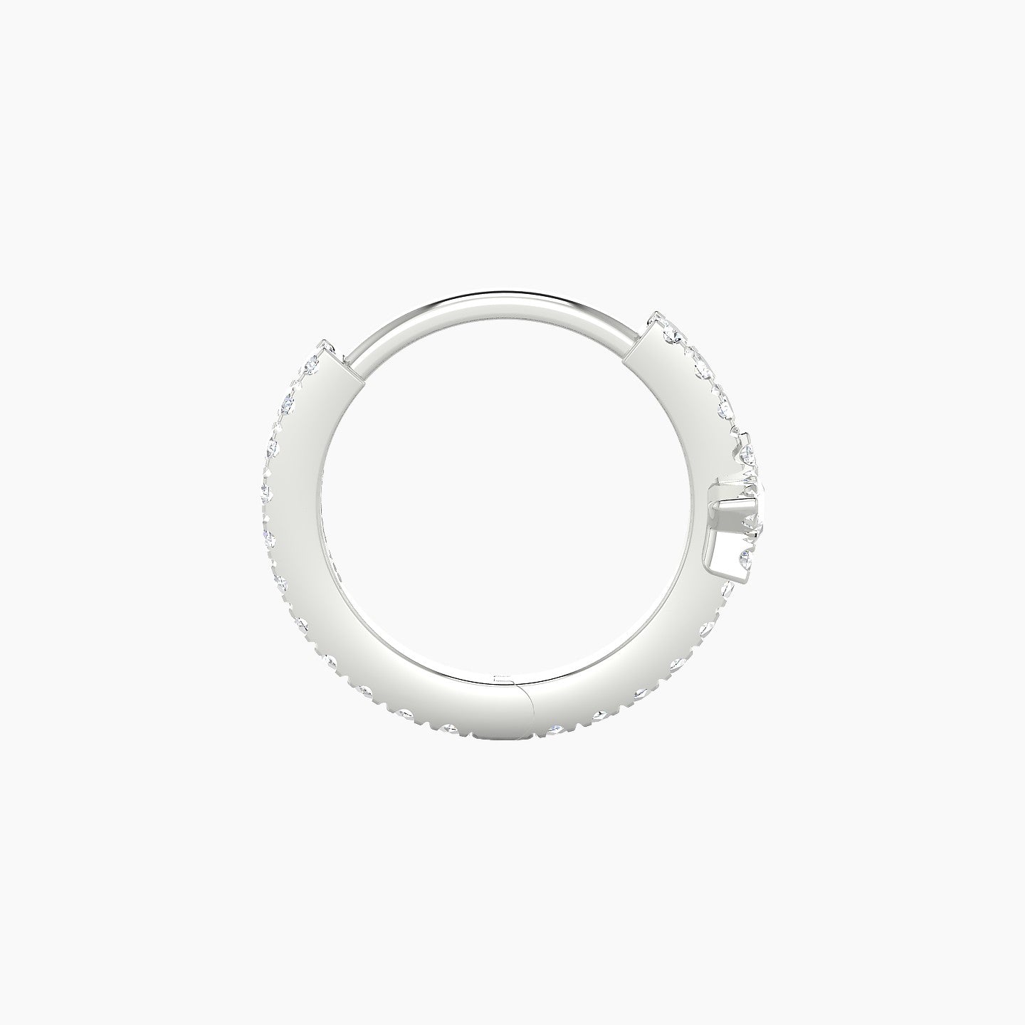 Asteria | 18k White Gold 9.5 mm Star Diamond Nose Ring Piercing