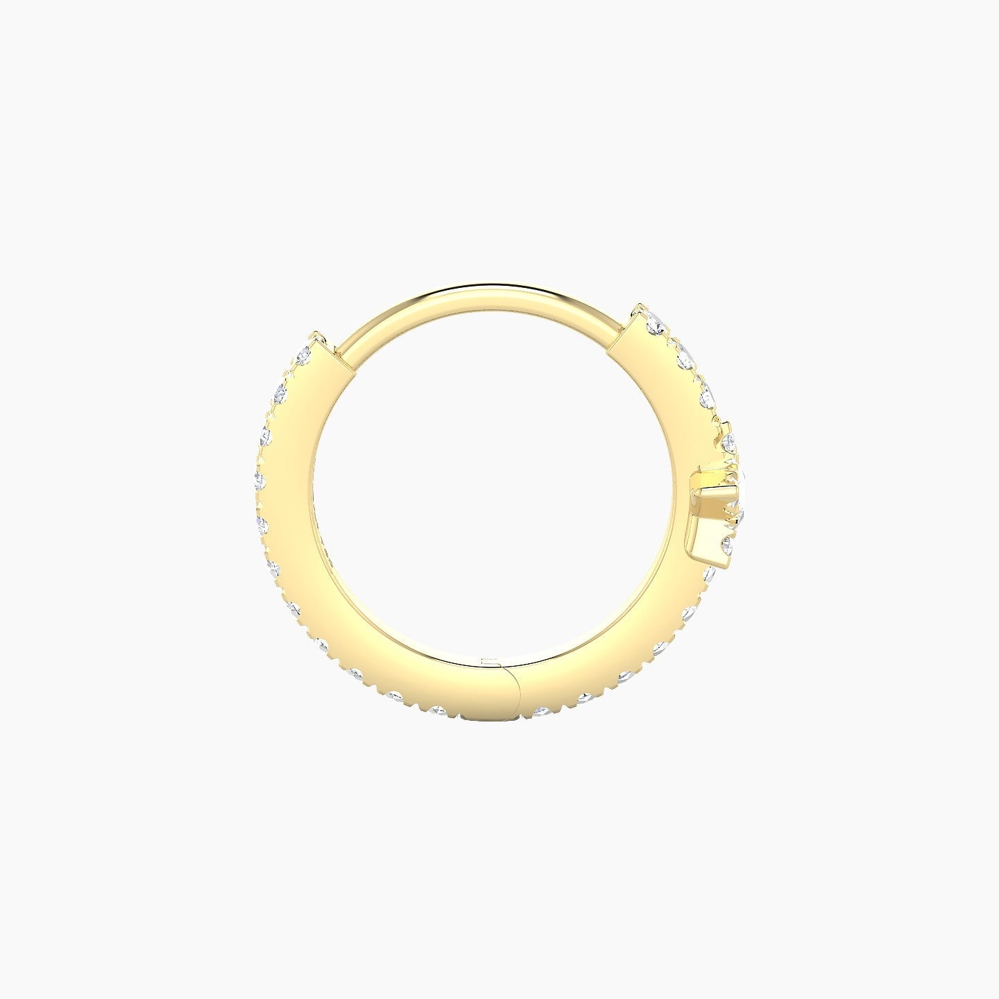 Asteria | 18k Yellow Gold 9.5 mm Star Diamond Nose Ring Piercing