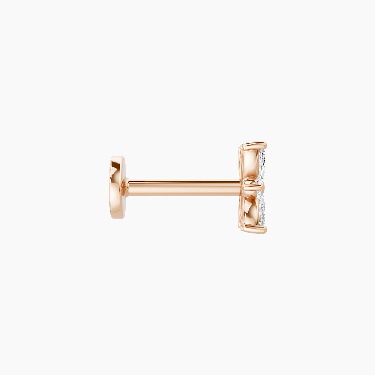 Aurore | 18k Rose Gold 5.5 mm 6.5 mm Flower Diamond Piercing