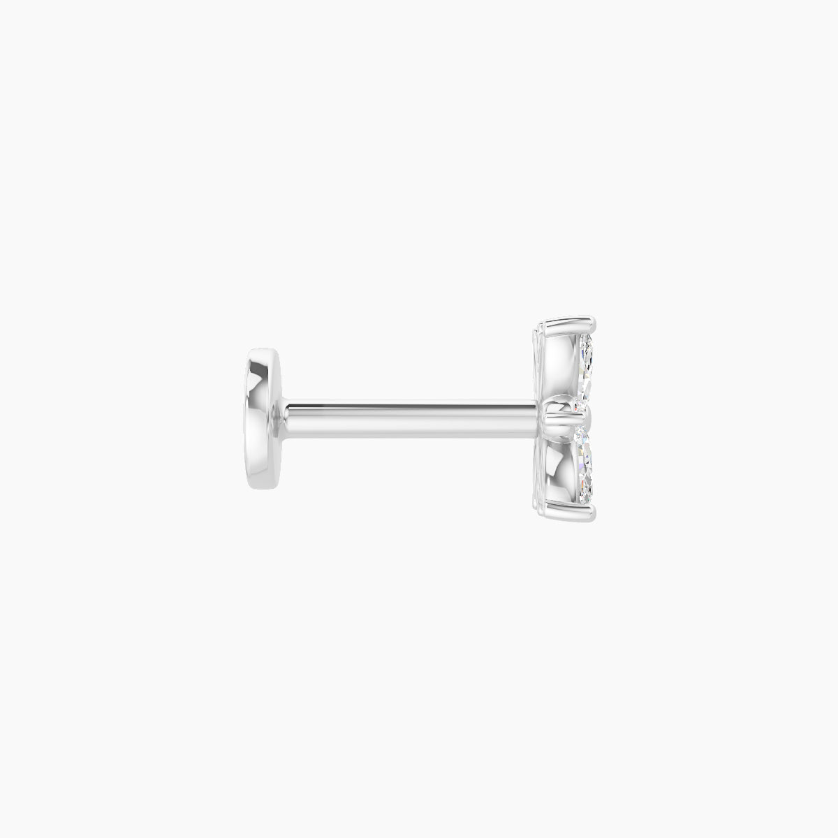 Aurore | 18k White Gold 5.5 mm 6.5 mm Flower Diamond Piercing