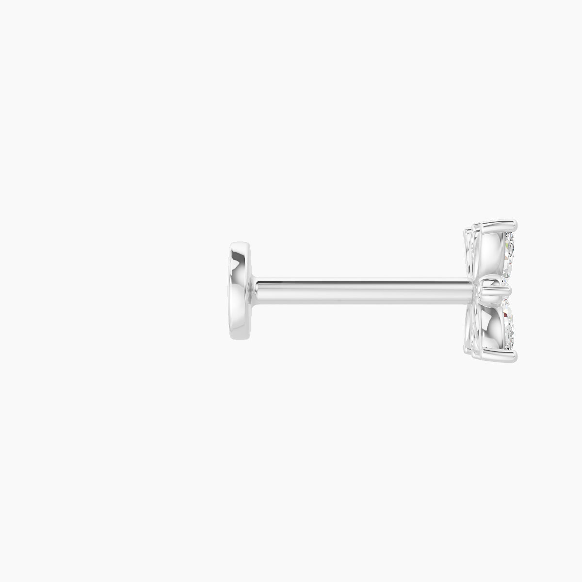 Aurore | 18k White Gold 5.5 mm 8 mm Flower Diamond Piercing