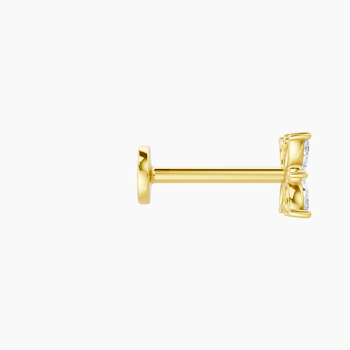 Aurore | 18k Yellow Gold 5.5 mm 8 mm Flower Diamond Piercing