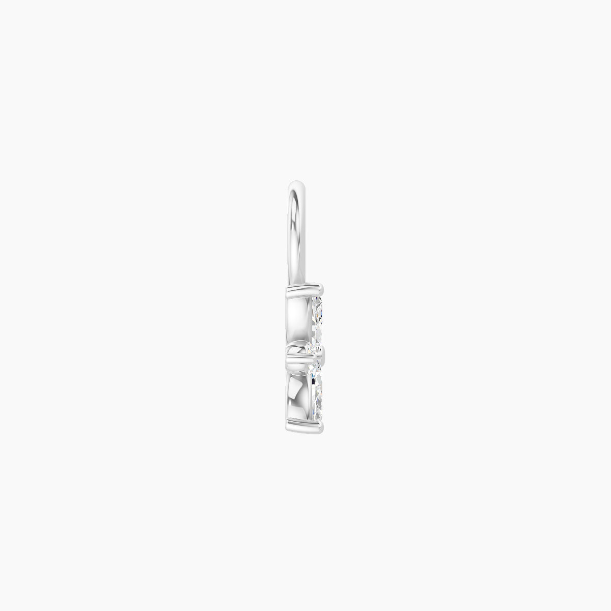 Aurore | 18k White Gold 5.5 mm Flower Diamond Charm