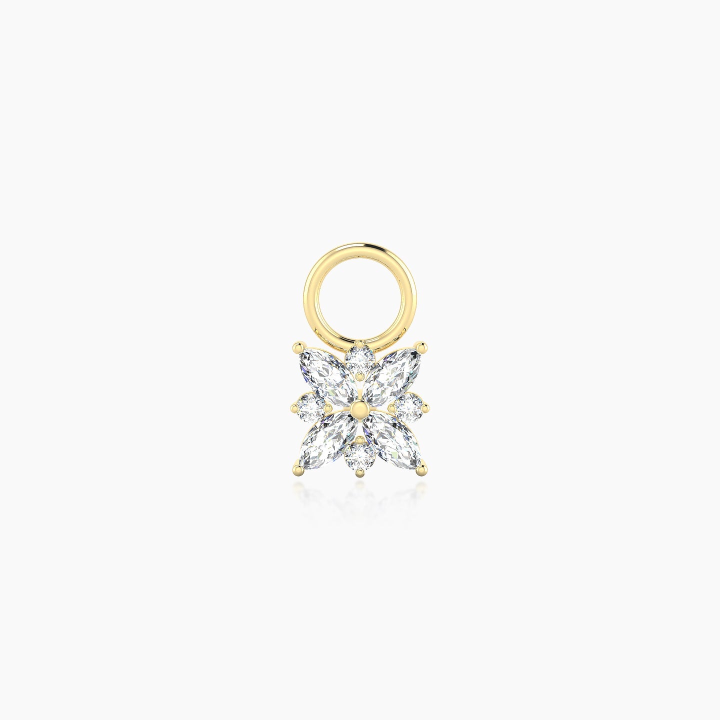 Aurore | 18k Yellow Gold 5.5 mm Flower Diamond Charm