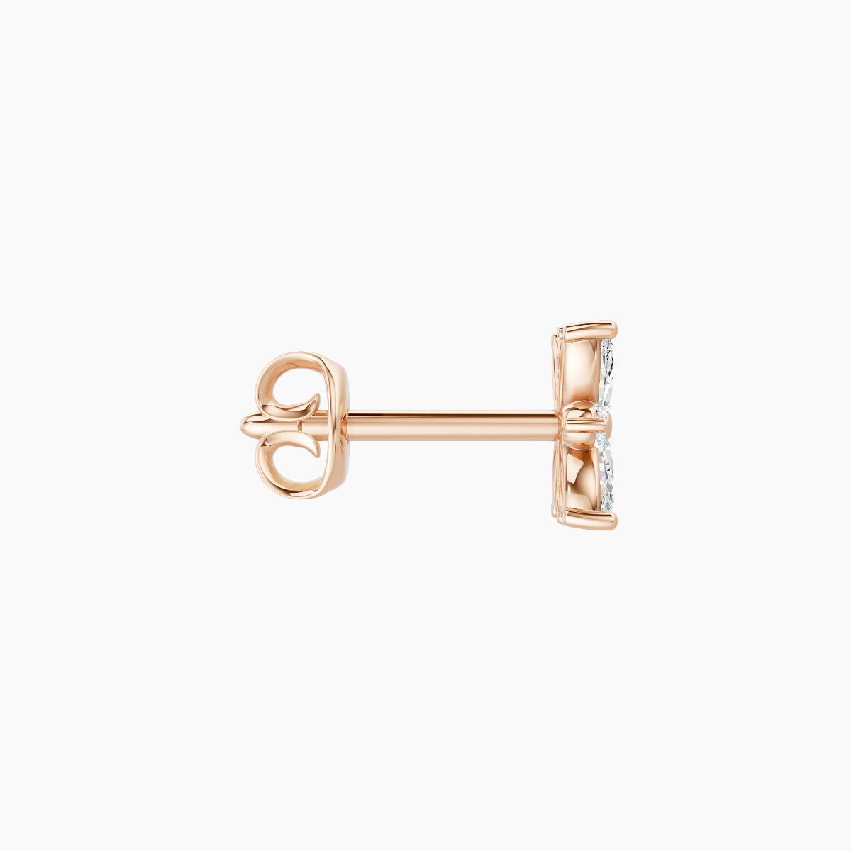 Aurore | 18k Rose Gold 5.5 mm Flower Diamond Earring