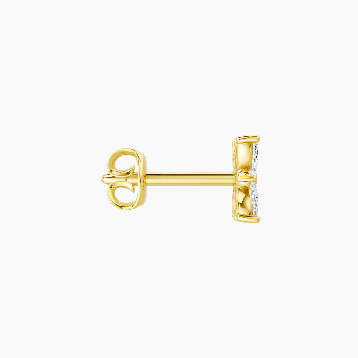 Aurore | 18k Yellow Gold 5.5 mm Flower Diamond Earring