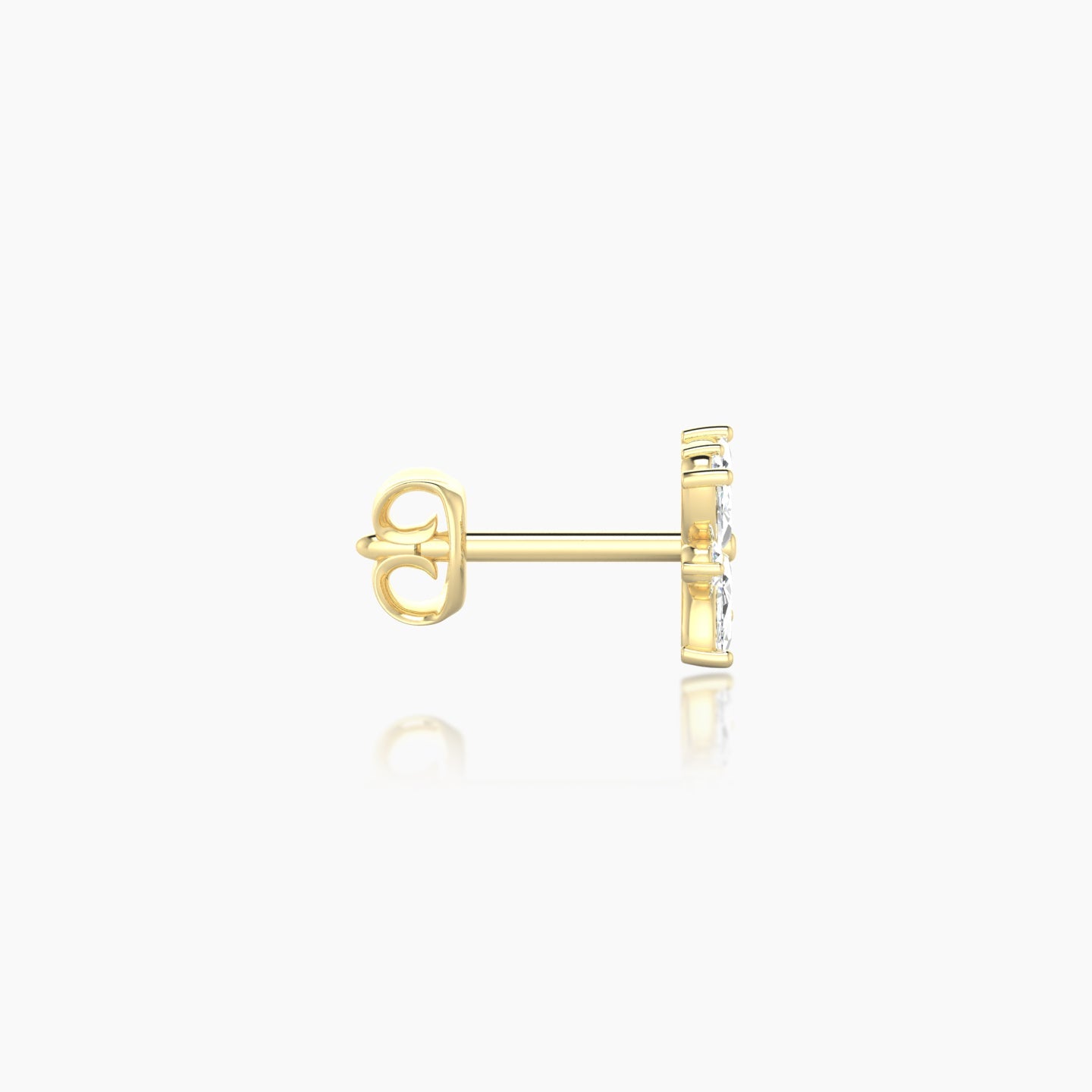 Aurore | 18k Yellow Gold 5.5 mm Flower Diamond Earring