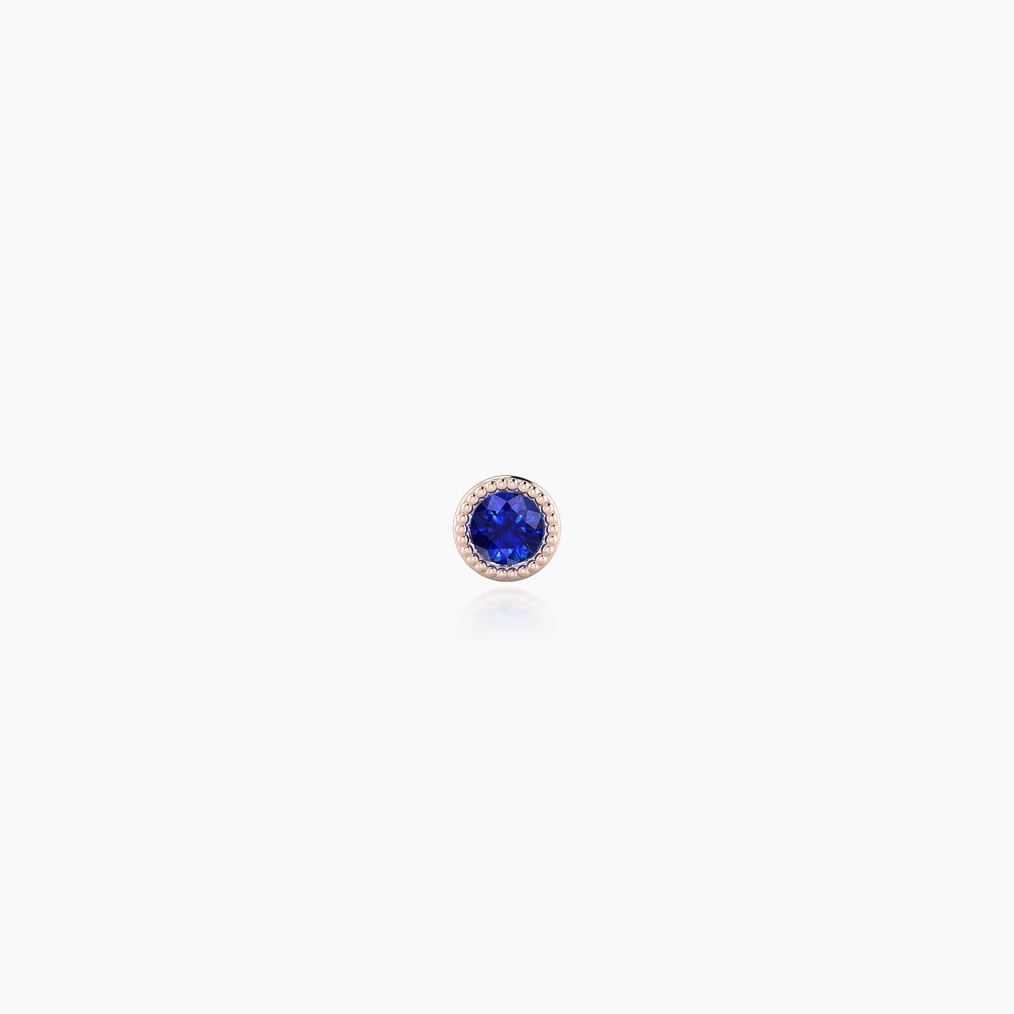 Aya | 18k Rose Gold 5 mm 3 mm Round Sapphire Nose Piercing